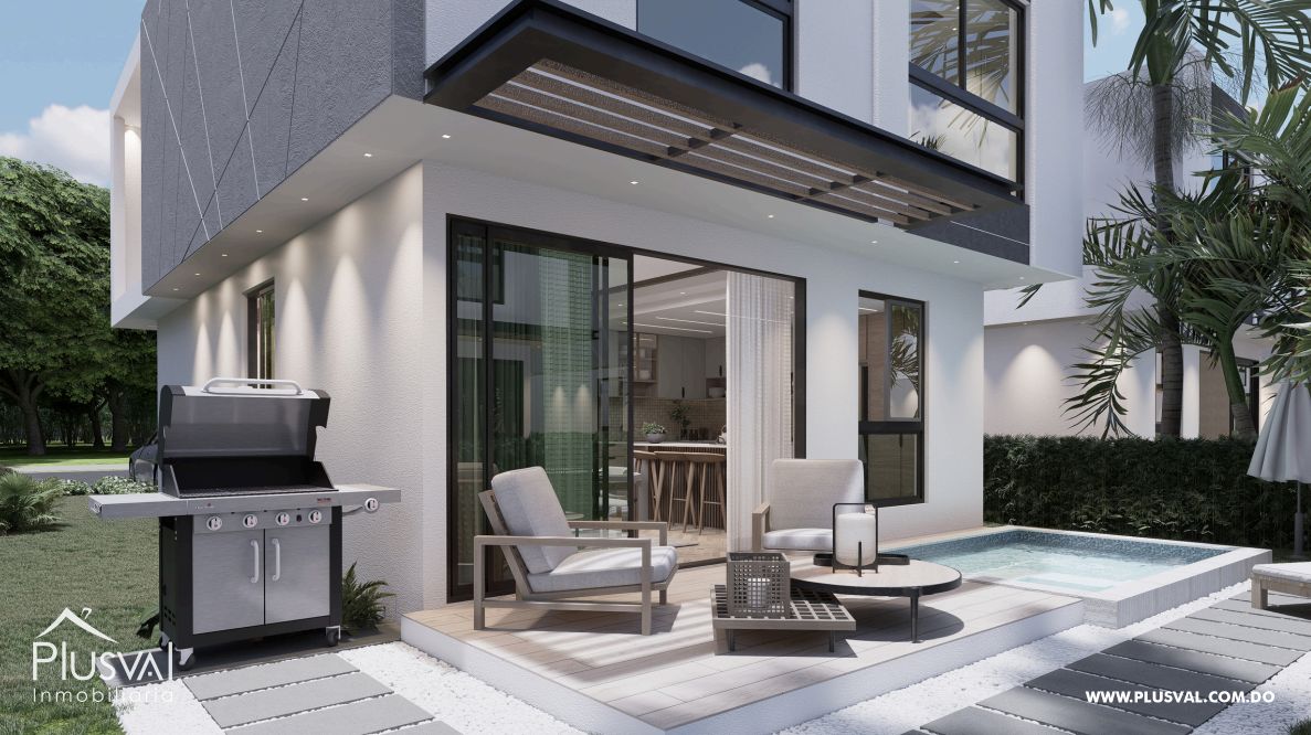 Villas modernas con terraza privada en Bavaro, Punta Cana 442124