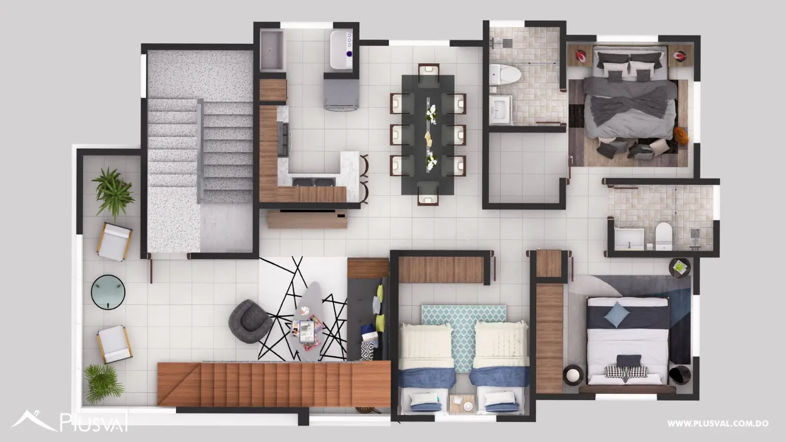 Apartamentos de 3 habitaciones en Ciudad Modelo II 514760