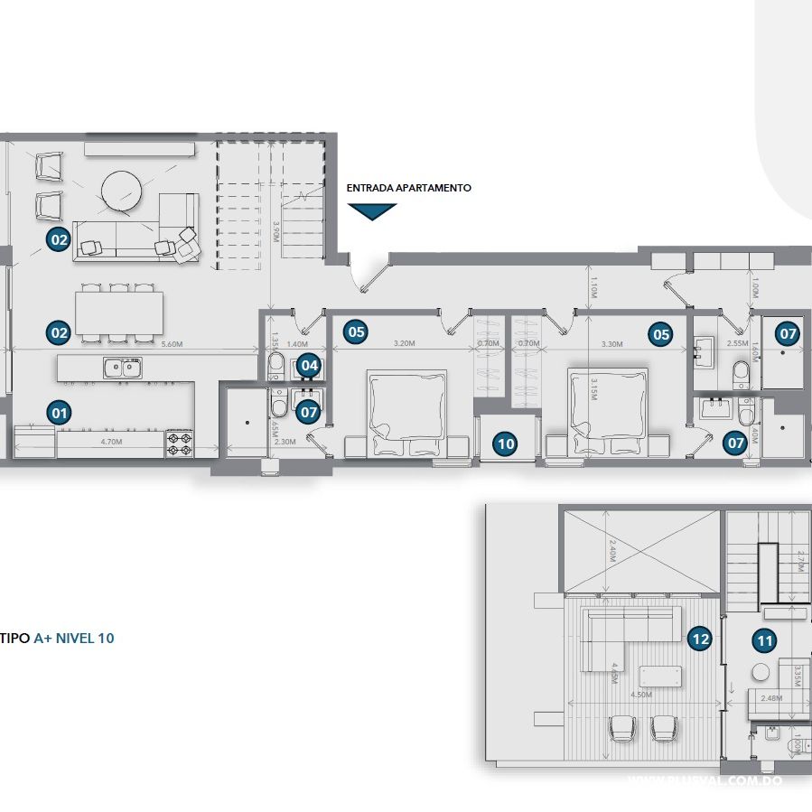 Penthouse Familiar de 2 Niveles – Evaristo Morales, a Pasos de la Churchill 427857