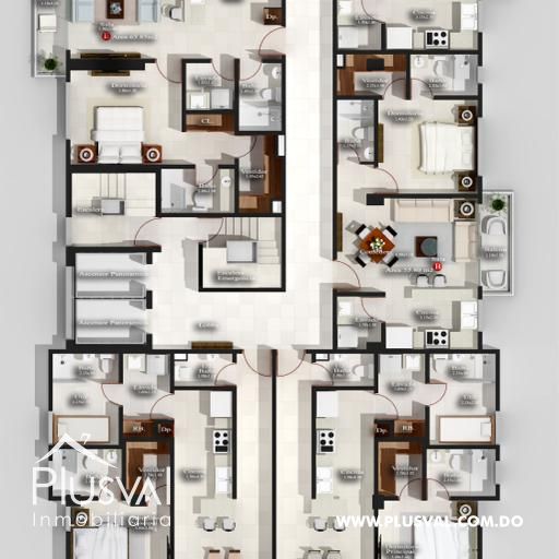 Apartamento en venta en Evaristo, una habitación y dos baños completos. 276588