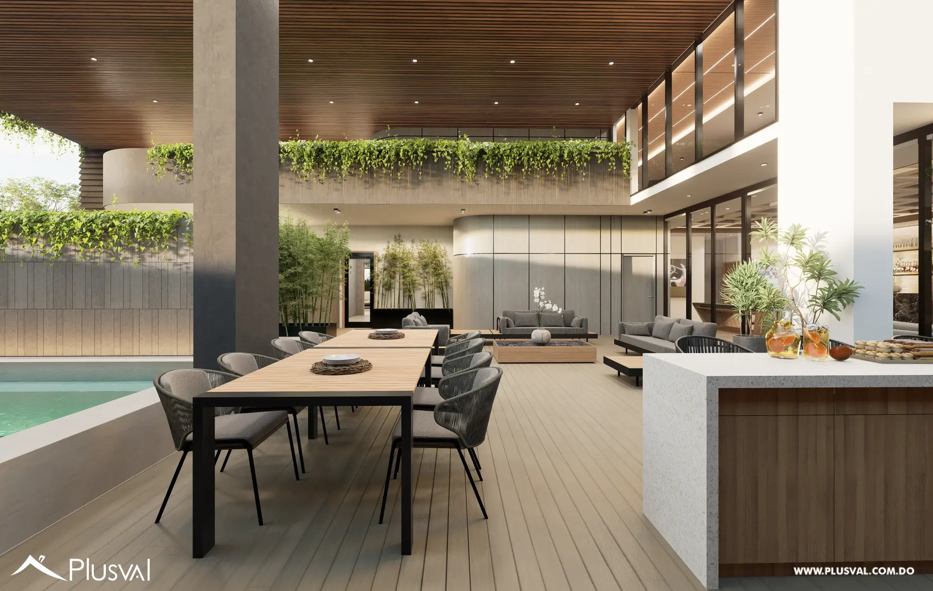 Moderno apartamento en venta en Naco 3 habitaciones con estudio, balcón y 3 parqueos 514028