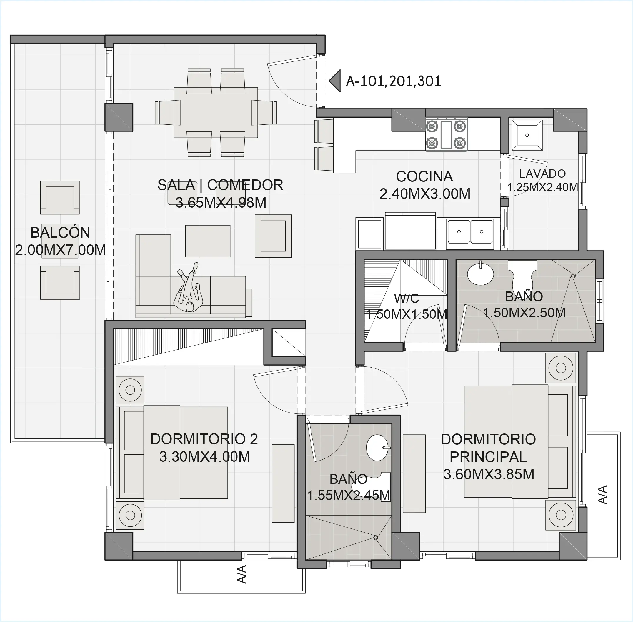 Apartamentos en zona residencial de Arroyo Hondo 503011