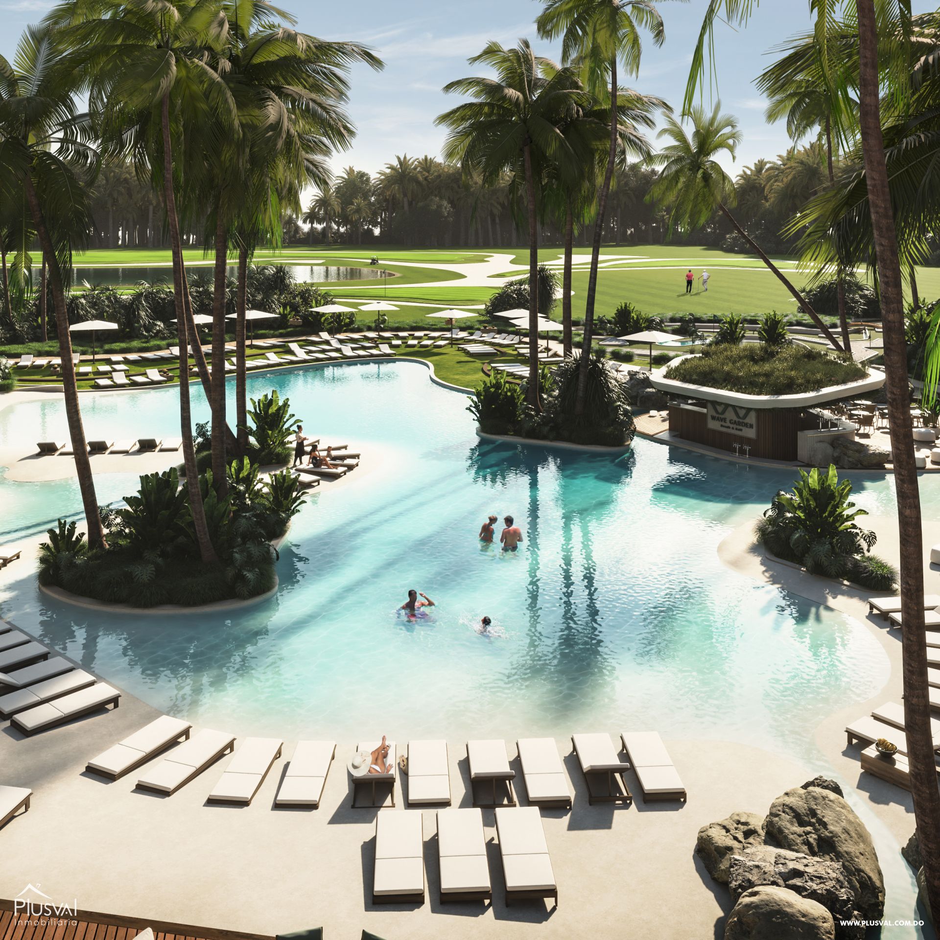 Apartamentos en venta con vista al campo de Golf-Cap Cana 236946