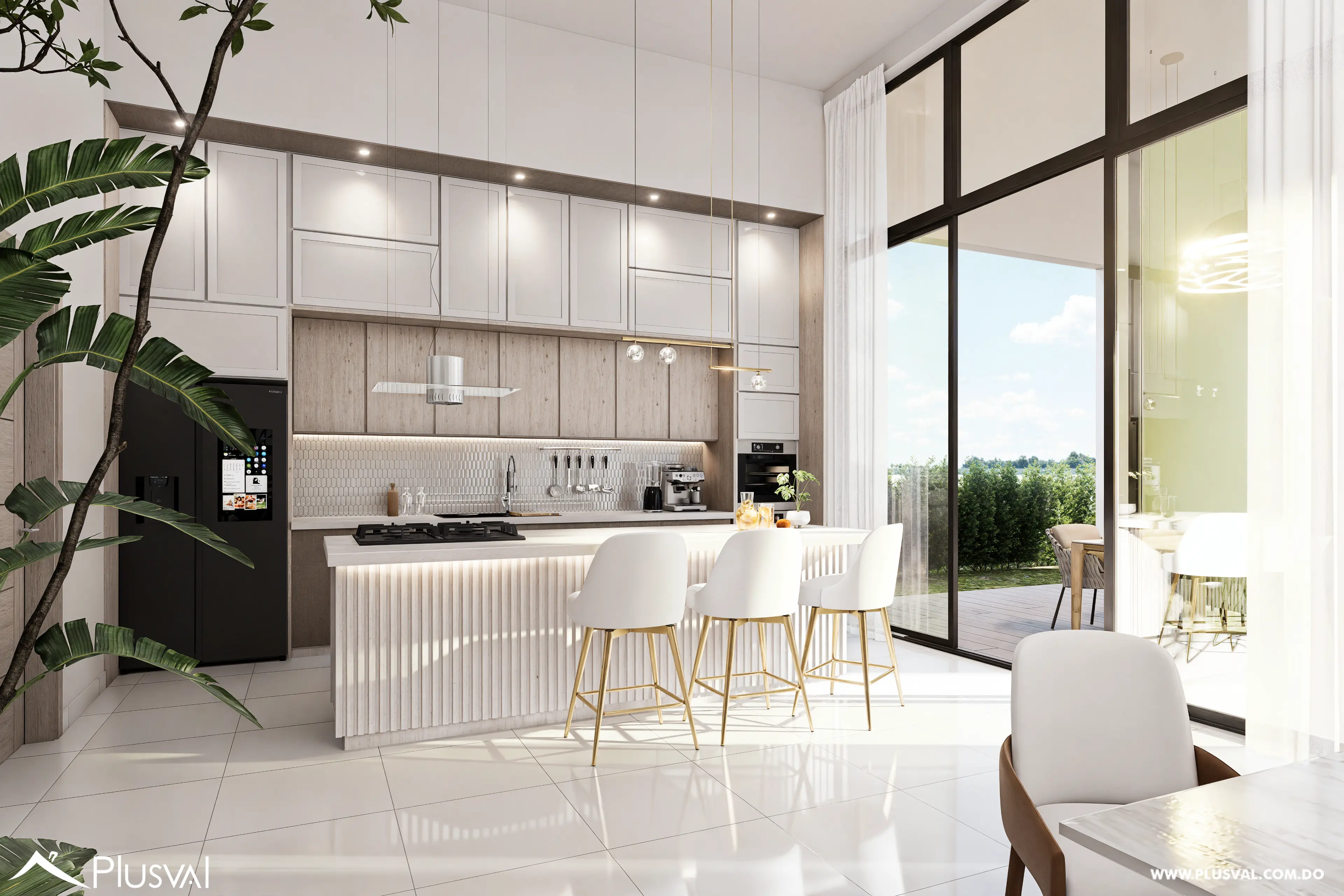 Villa de lujo con vistas panorámicas al Mar Caribe y Punta Espada Golf desde la piscina del segundo nivel 490191