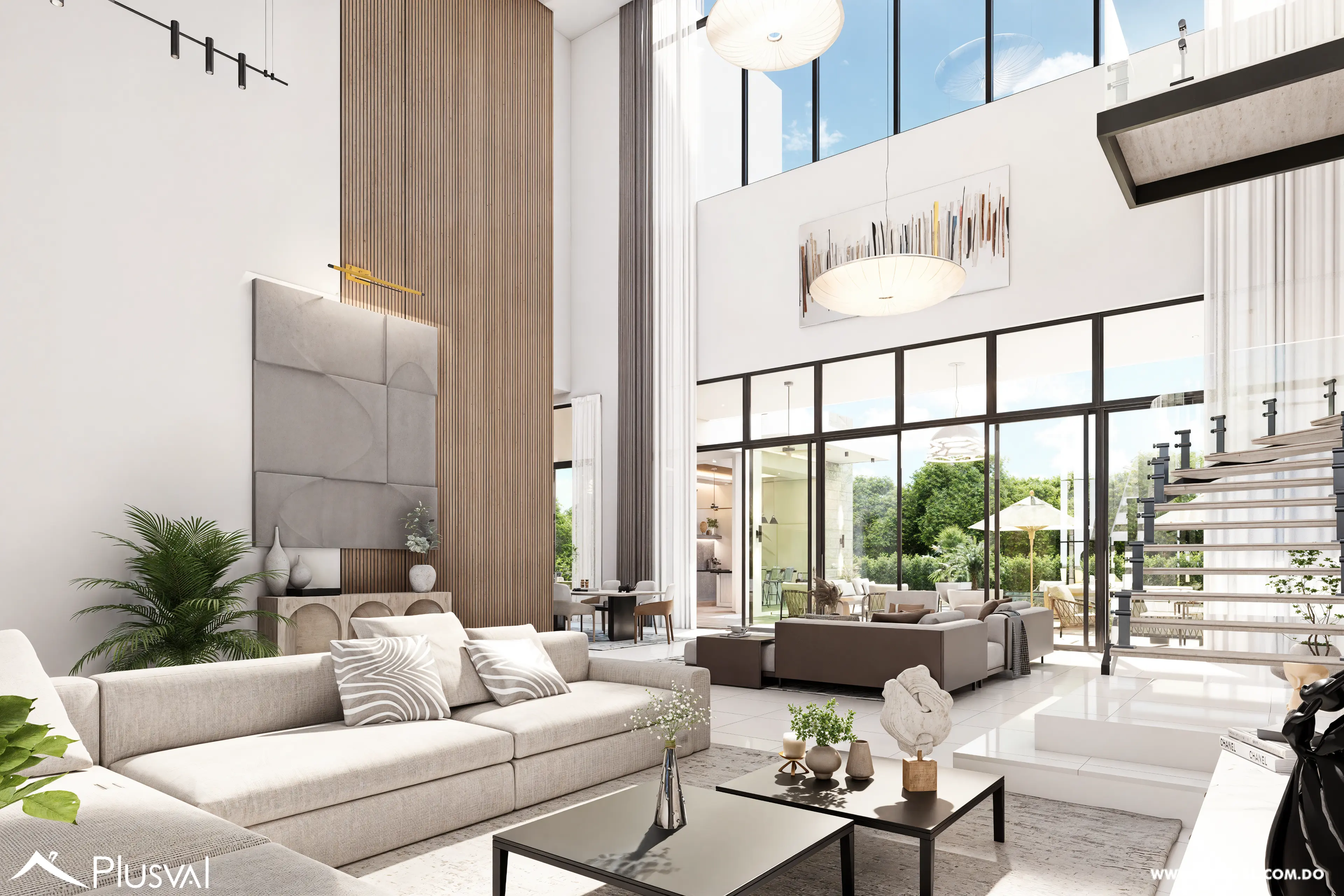 Villa de lujo con vistas panorámicas al Mar Caribe y Punta Espada Golf desde la piscina del segundo nivel 490194