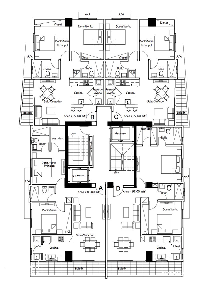 Apartamentos de 2 Habitaciones en Naco 184429