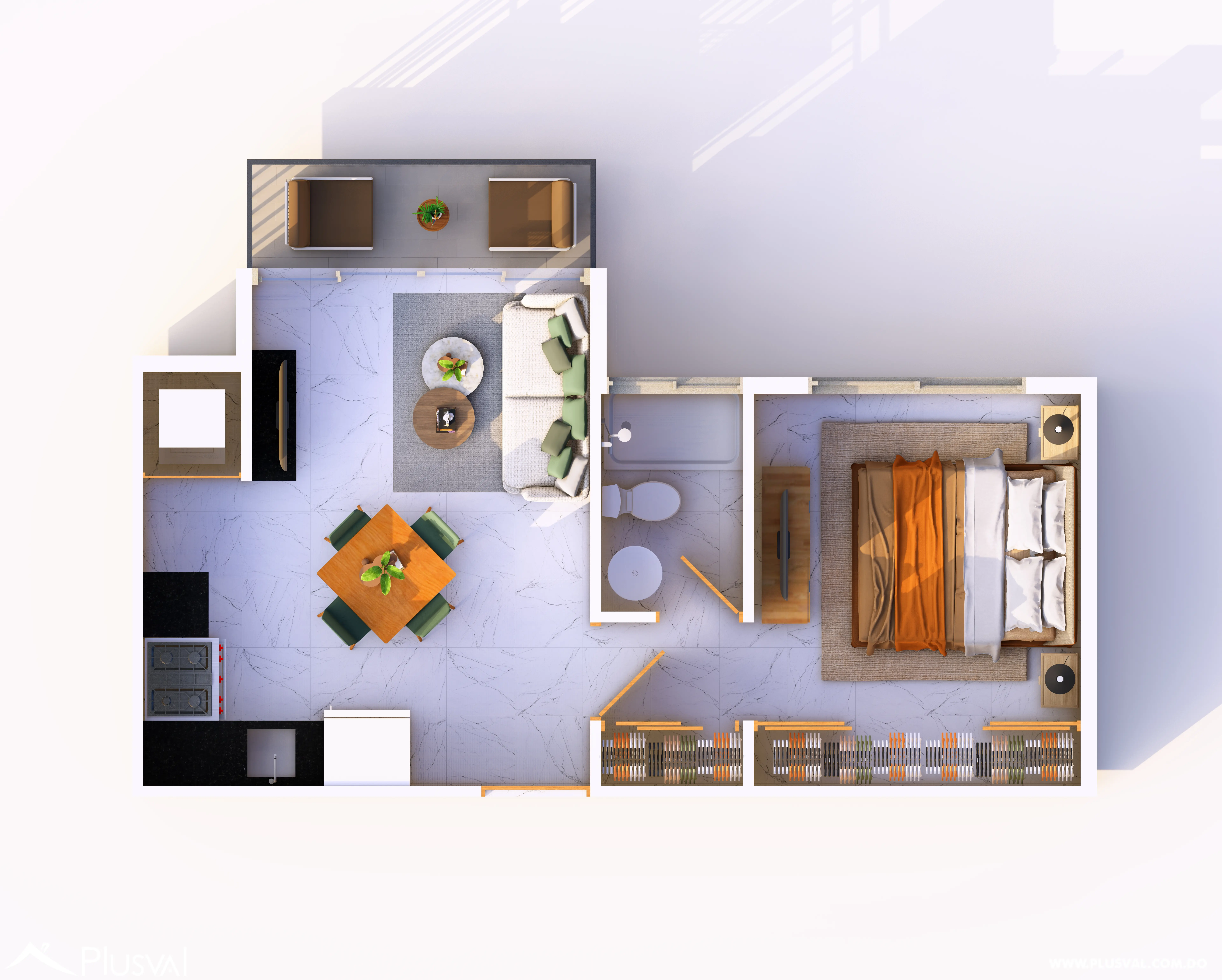 Apartamento de 1 Habitación en Zona Residencial de Bavaro PuntaCana. Ever Graden Life PC 536228