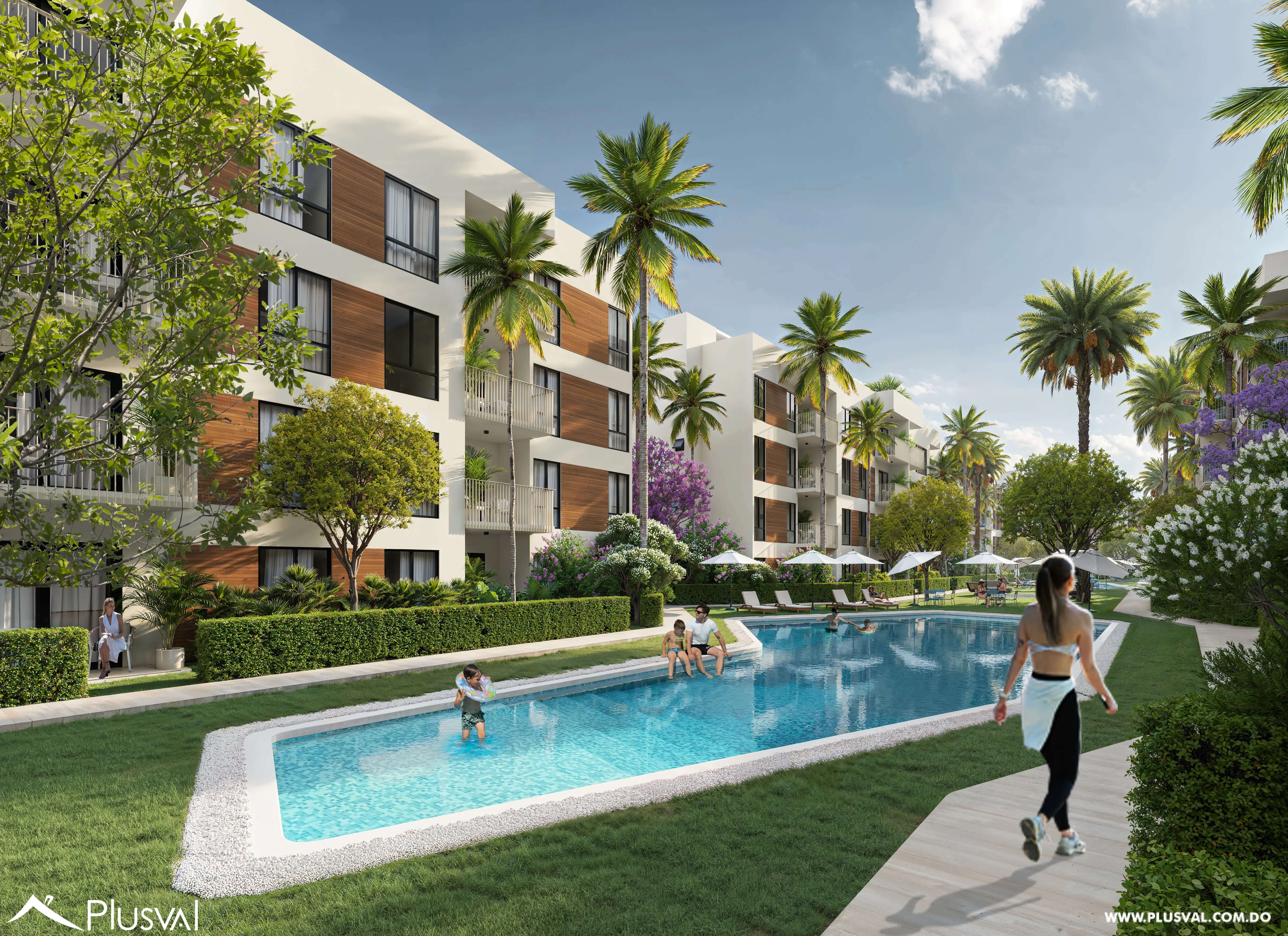 Apartamentos de 2 habitaciones con piscina en Punta Cana 493536