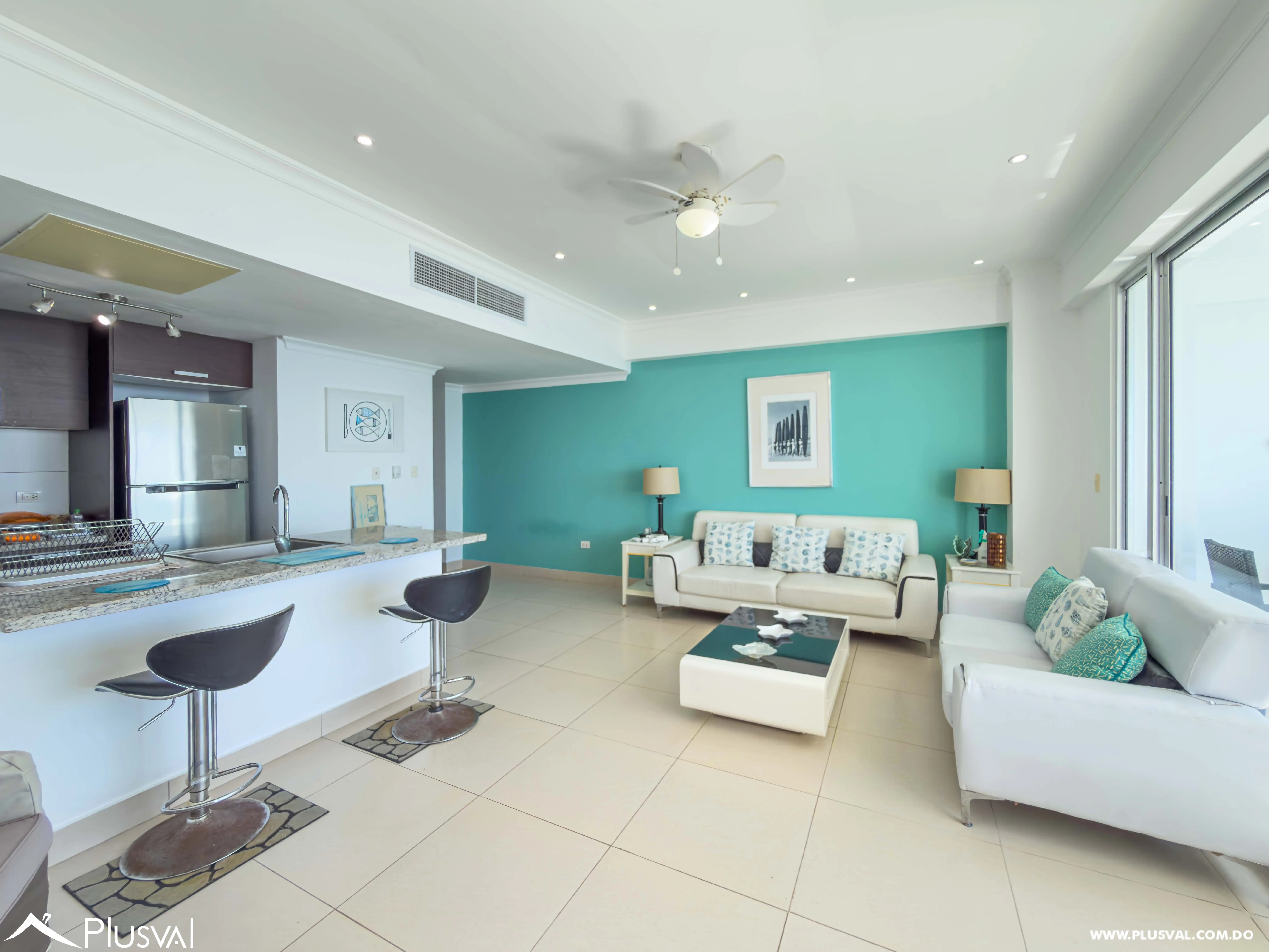 Apartamento en alquiler de 2 habitaciones con vista al mar en Juan Dolio 478169