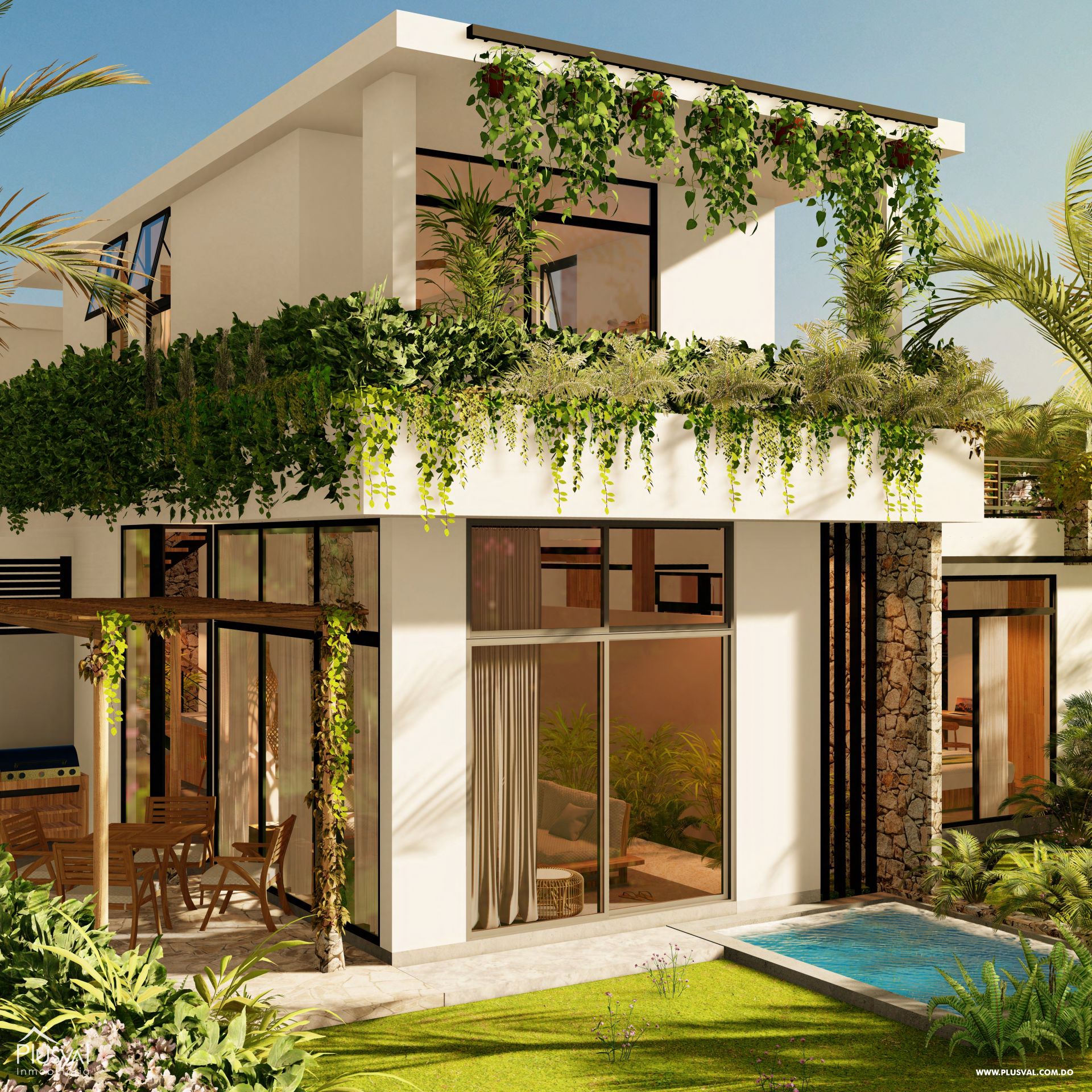 Villas en Bávaro, amplios metrajes de solar, una distribución integradas con la naturaleza. 348698
