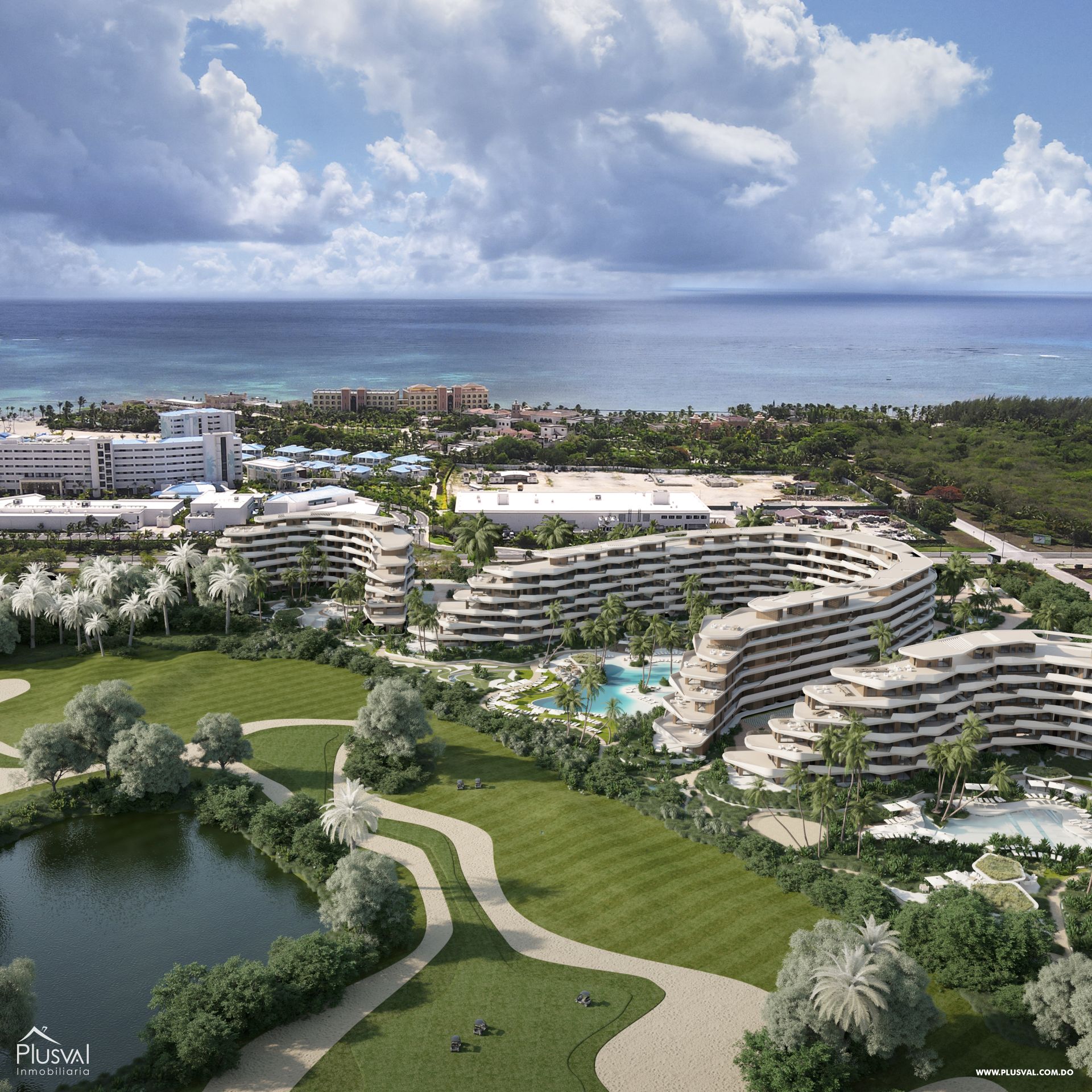 Apartamentos en venta con vista al campo de Golf-Cap Cana 236953