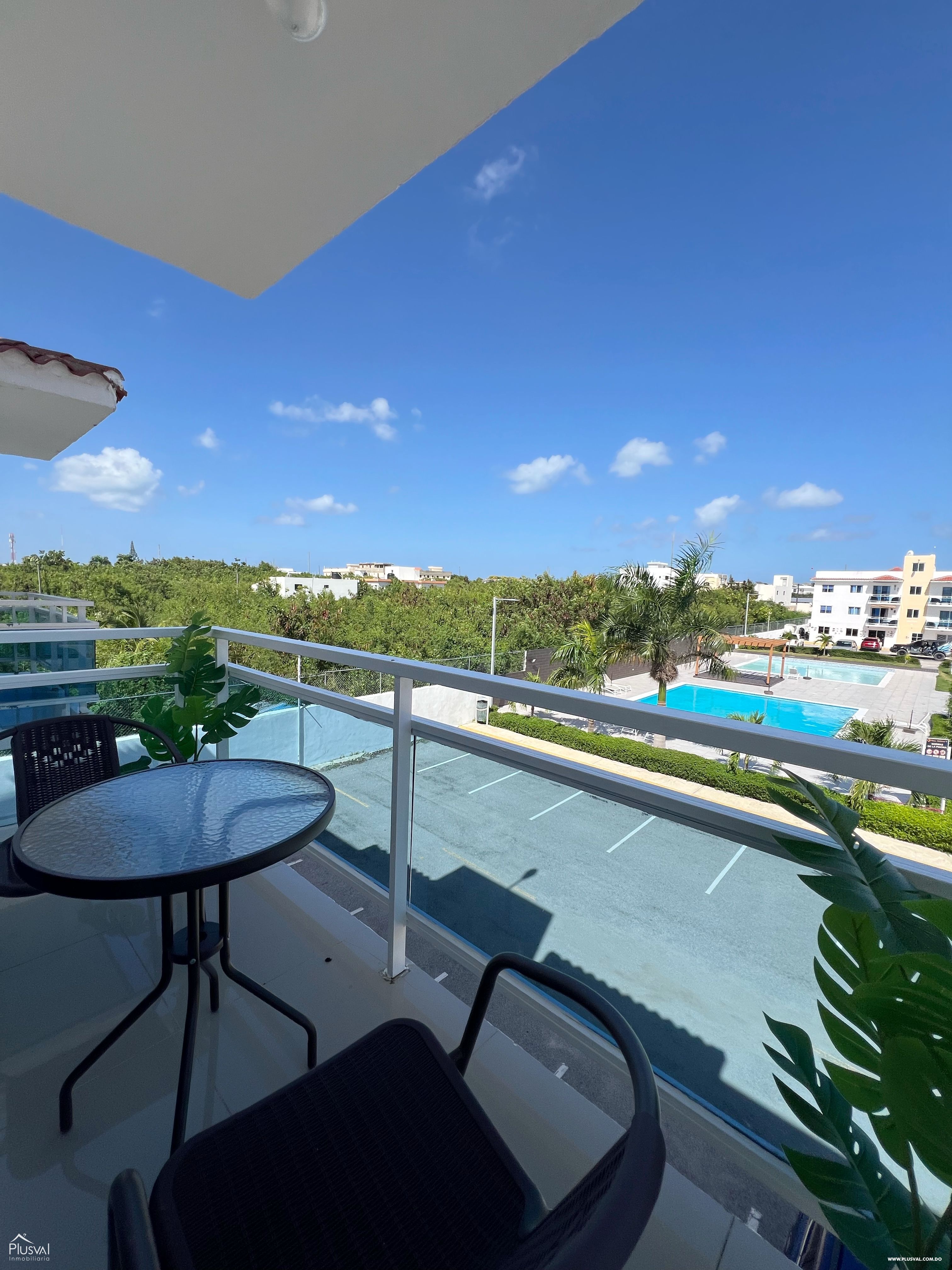 Apartamento amueblado de 2 habitaciones en alquiler en Bávaro 390843