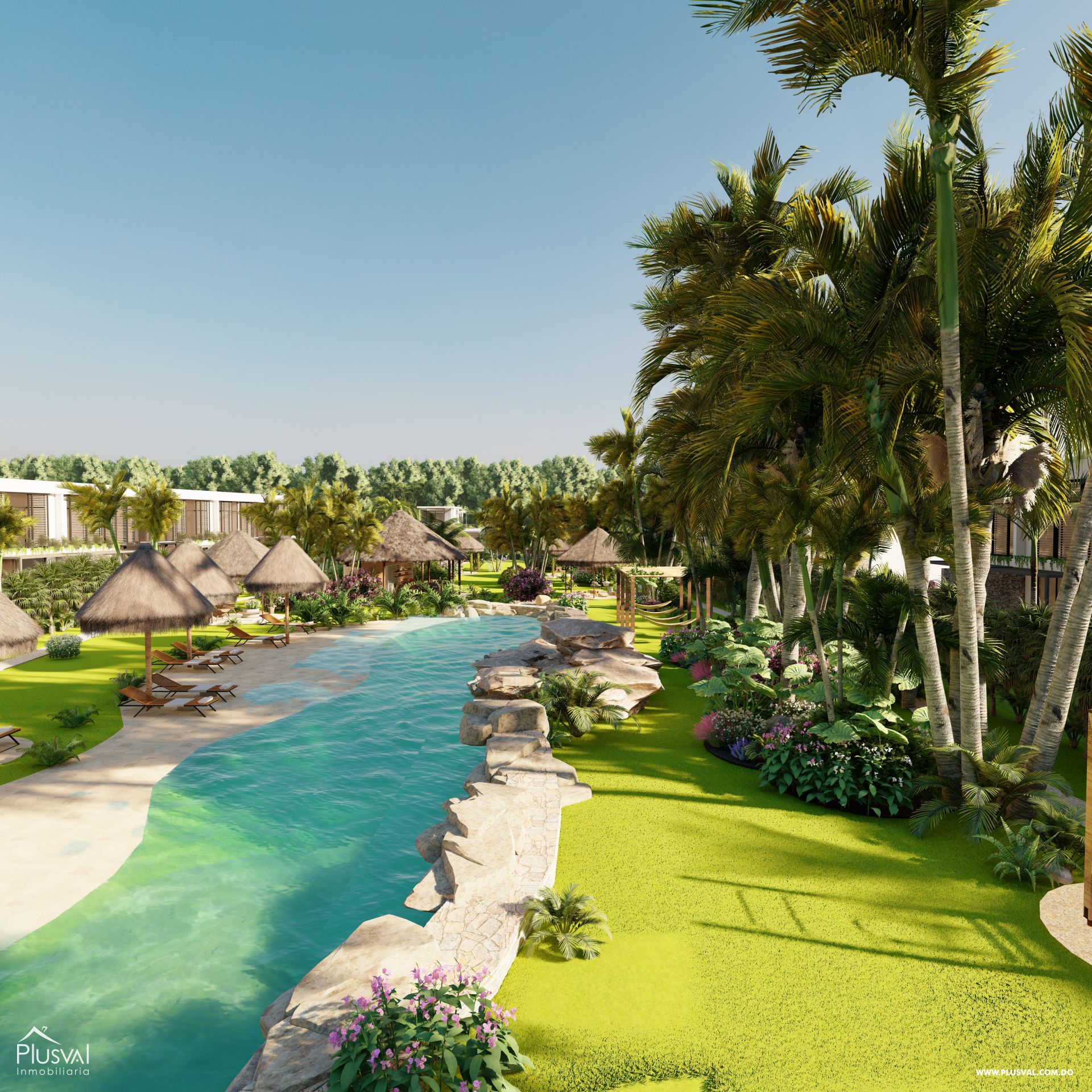 Villas en Bávaro, amplios metrajes de solar, una distribución integradas con la naturaleza. 348688