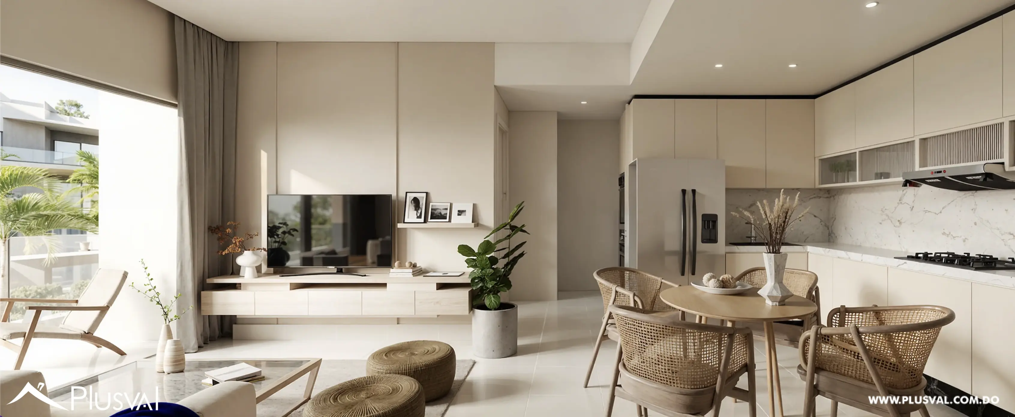 Apartments 2 habitaciones con Walk in Closet + Rooftop en Vista Cana con linea blanca 509908