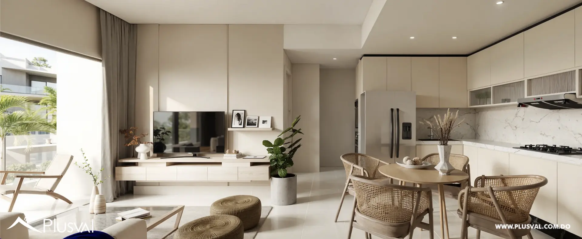 Apartments 2 habitaciones con Walk in Closet + Rooftop en Vista Cana con linea blanca 509908