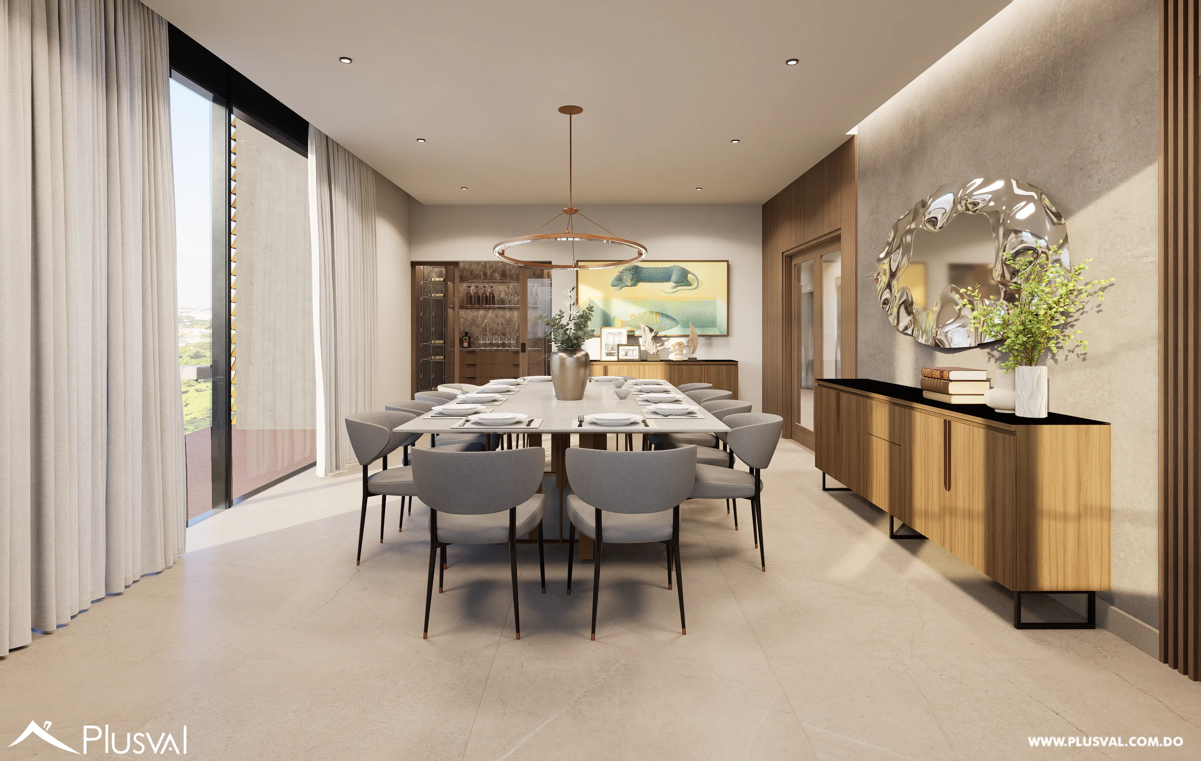 Lujoso apartamento de piso completo en venta en Naco 4 habitaciones con terraza y 5 parqueos 514013
