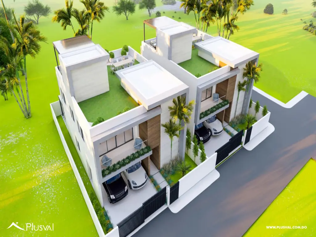 Moderna casa en venta con rooftop social para disfrutar al aire libre. 463128