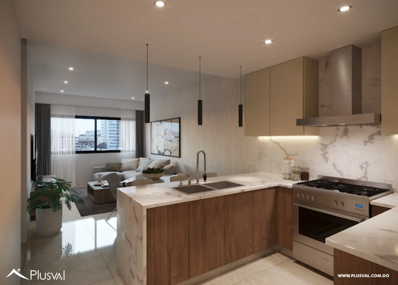 Apartamento con estudio en venta en Evaristo Morales 454078