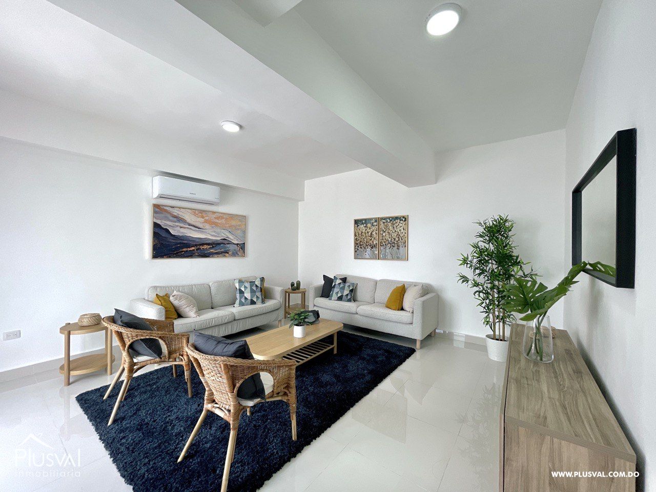 Alquiler Apartamento 2 Hab + Estudio, con Area Social y 2 parqueos + Locker en Serralles 235926