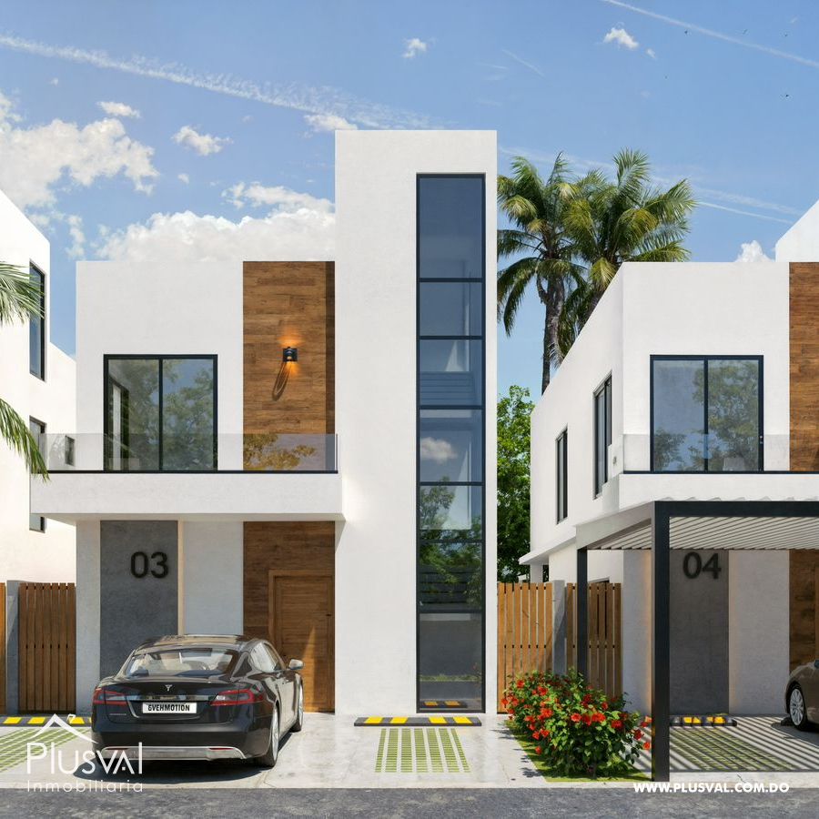 Townhouse de 3 habitaciones en Costa Cana – Con patio, terraza y piscina privada 463506