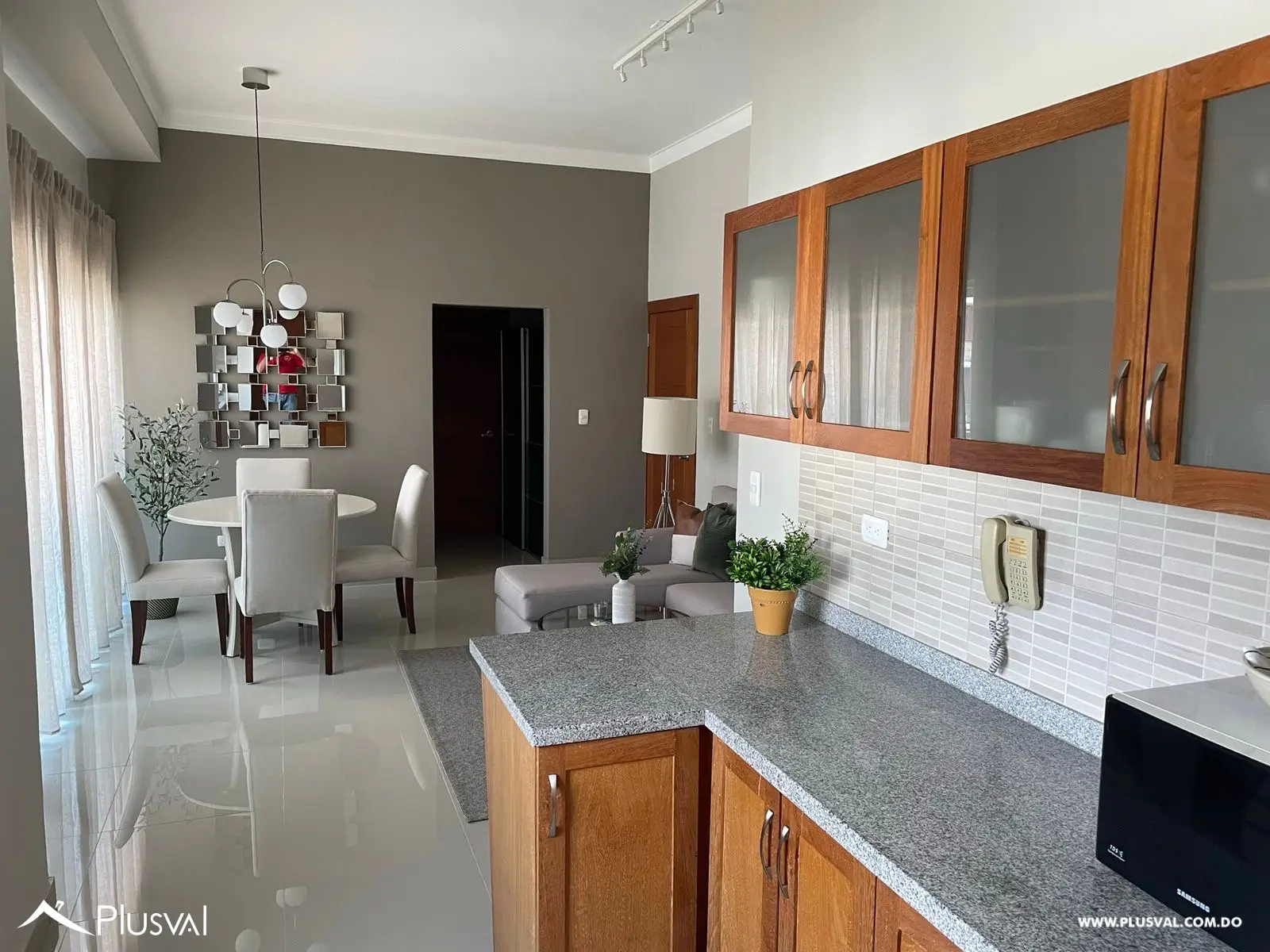 Apartamento amueblado en Alquiler, de 1 habitación en Evaristo Morales. 489404