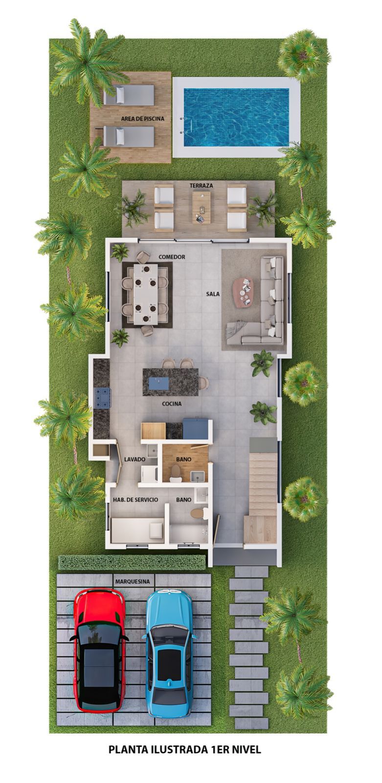 Casas de dos niveles en Punta Cana 216595