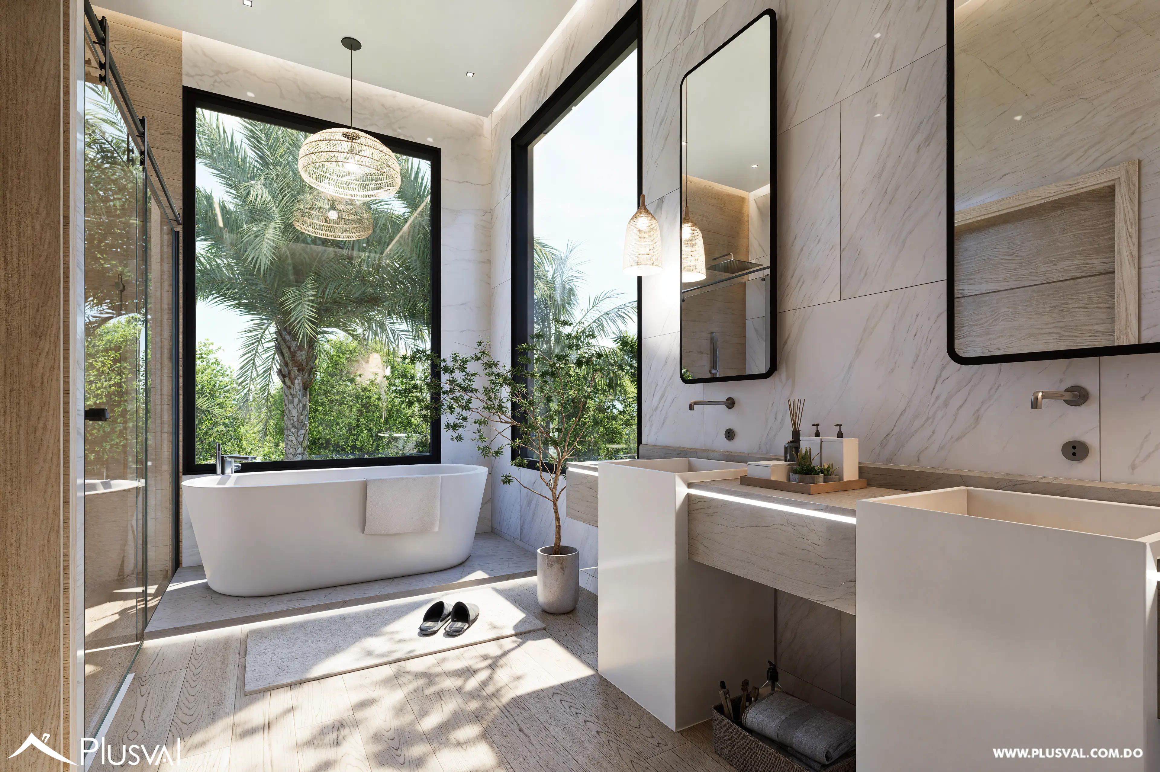 Villa de lujo con vistas panorámicas al Mar Caribe y Punta Espada Golf desde la piscina del segundo nivel 490185