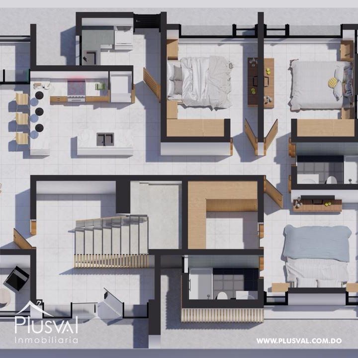 Amplios apartamentos de venta con vista a la ciudad y las montañas, en Cerro Don Antonio. 335277
