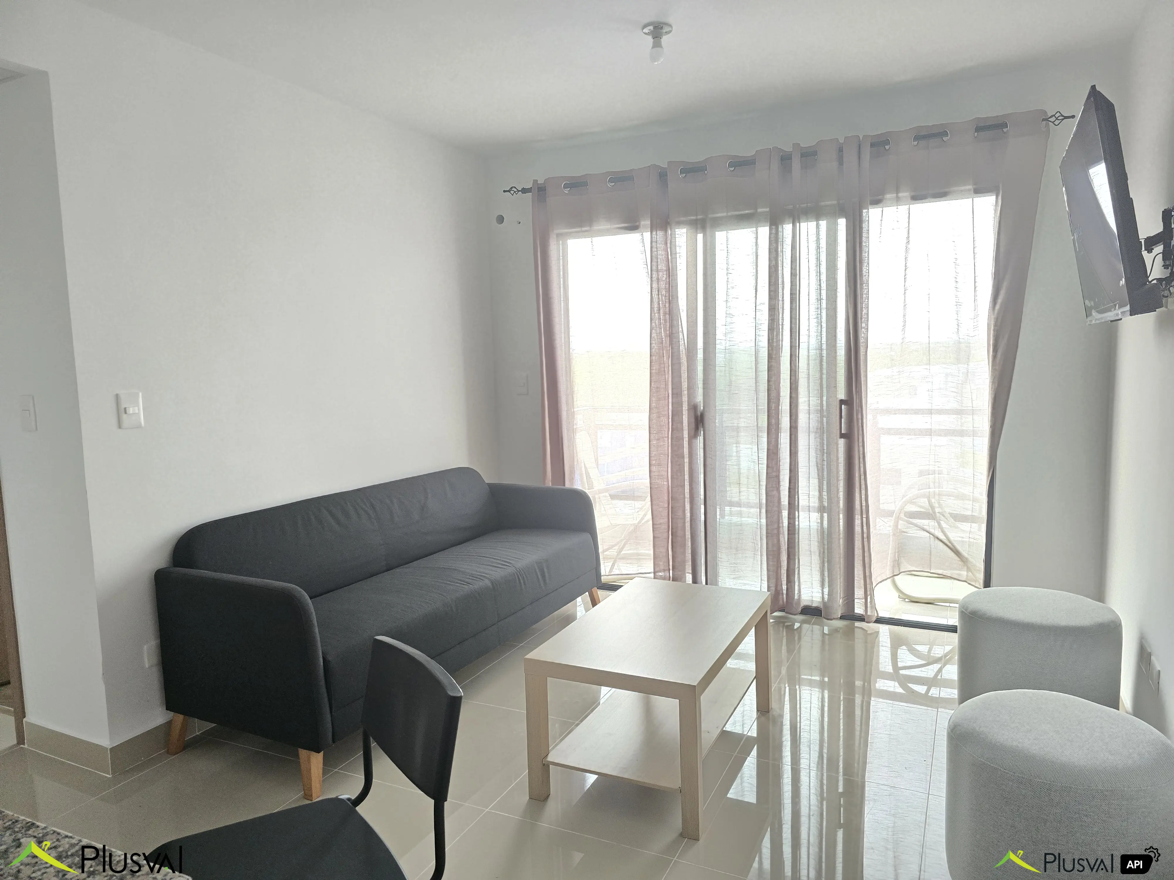 Moderno apartamento amueblado en Renta de 1 habitación en 4to nivel con areas sociales completas en Punta Cana 449346