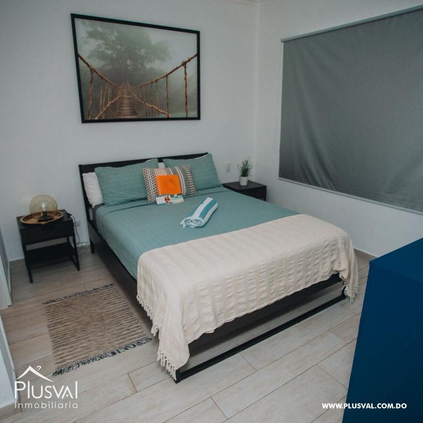 Apartamento en venta en una residencia nueva y segura, cercana a comercios y ubicada en el centro de Bávaro, a 4 minutos de la playa. 488264