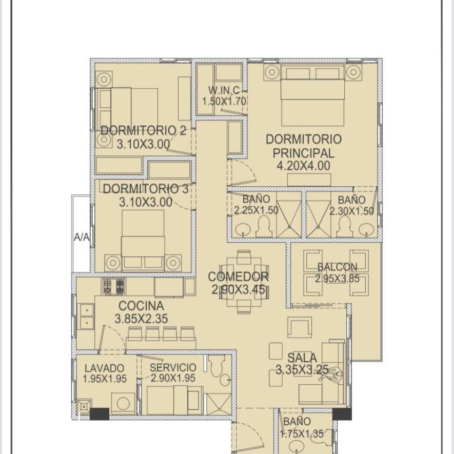 Residencial en Prado Oriental  (Apto 4F) 388653