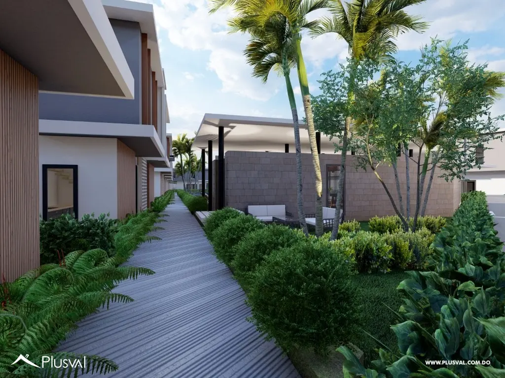 Casa tipo Townhouse de 2 Habitaciones con Patio en Residencial Bávaro PuntaCana 526212