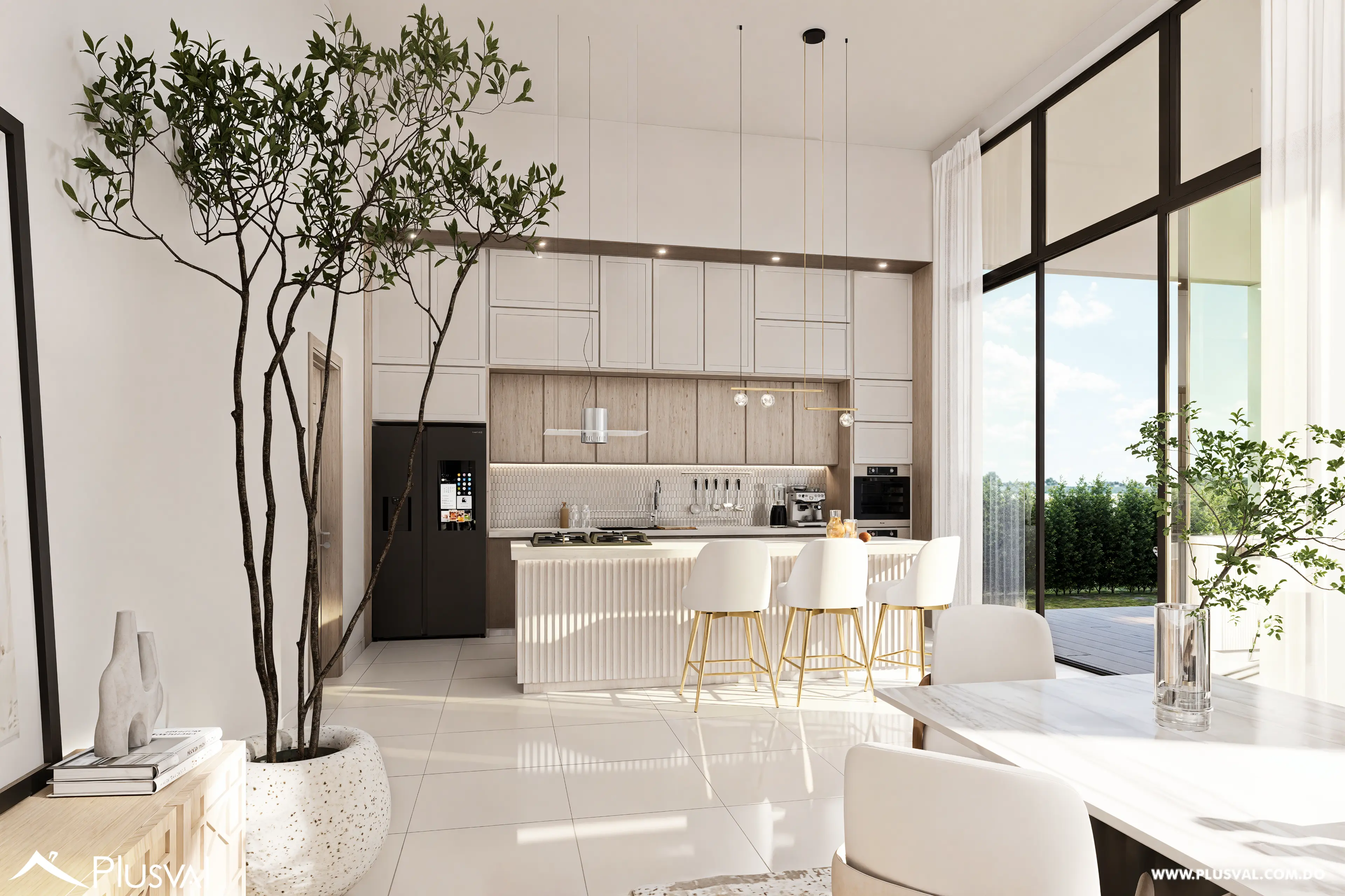 Villa de lujo con vistas panorámicas al Mar Caribe y Punta Espada Golf desde la piscina del segundo nivel 490188