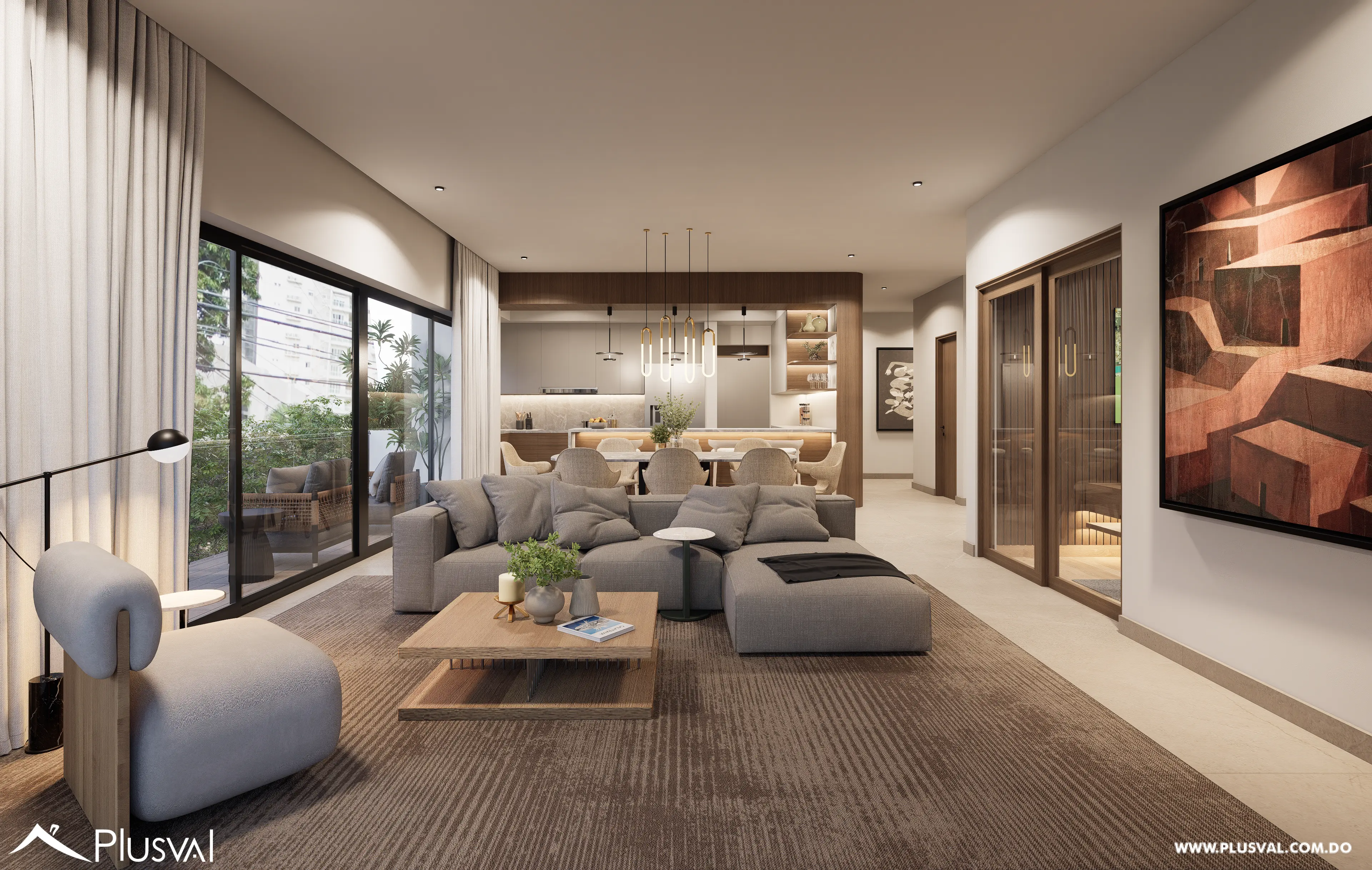 Exclusivo apartamento en venta en Naco 3 habitaciones con estudio, family room, balcón y 3 parqueos 514018