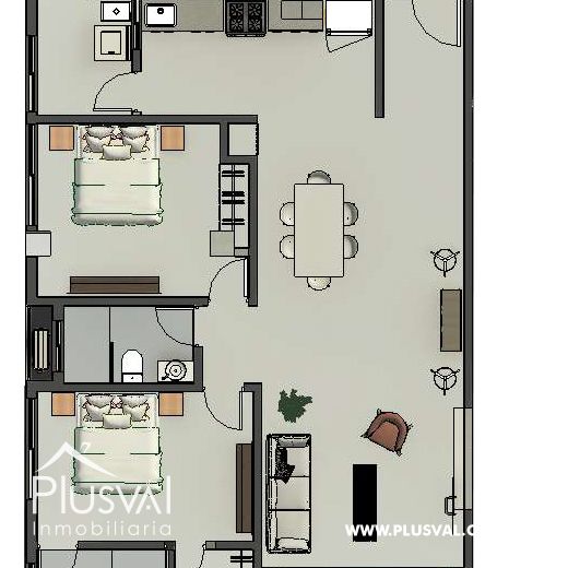 Amplio apartamento de 2 habitación en Arroyo Hondo Viejo 383348