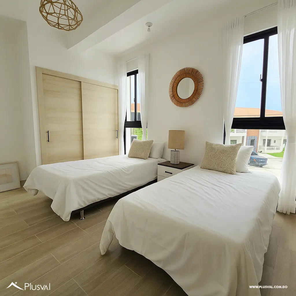 Villa tipo Townhouse de 3 Habitaciones con Patio en Residencial Bávaro PuntaCana 526171