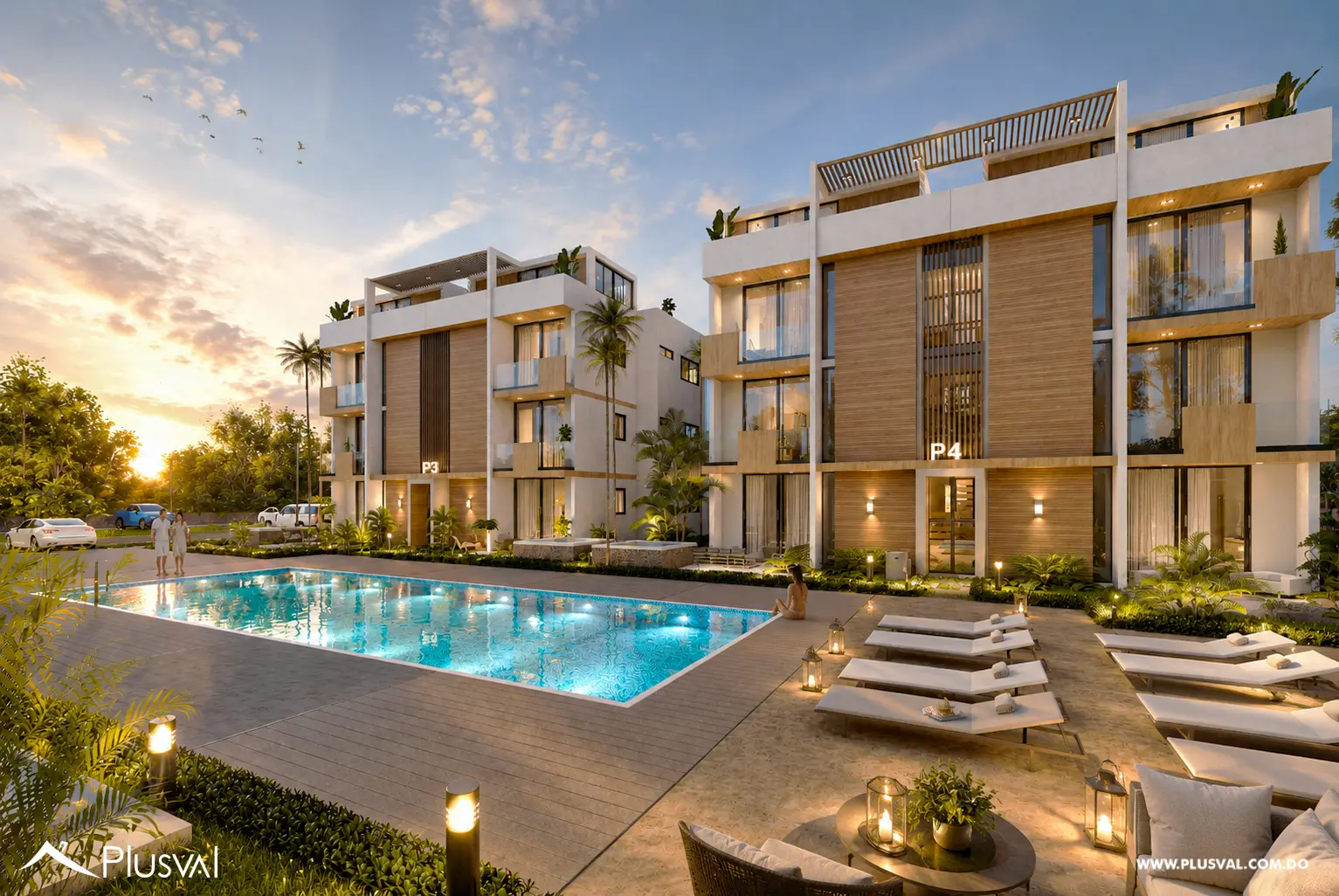 Apartamentos de 2 Hab en Punta Cana con buen balcón y área verde 508954