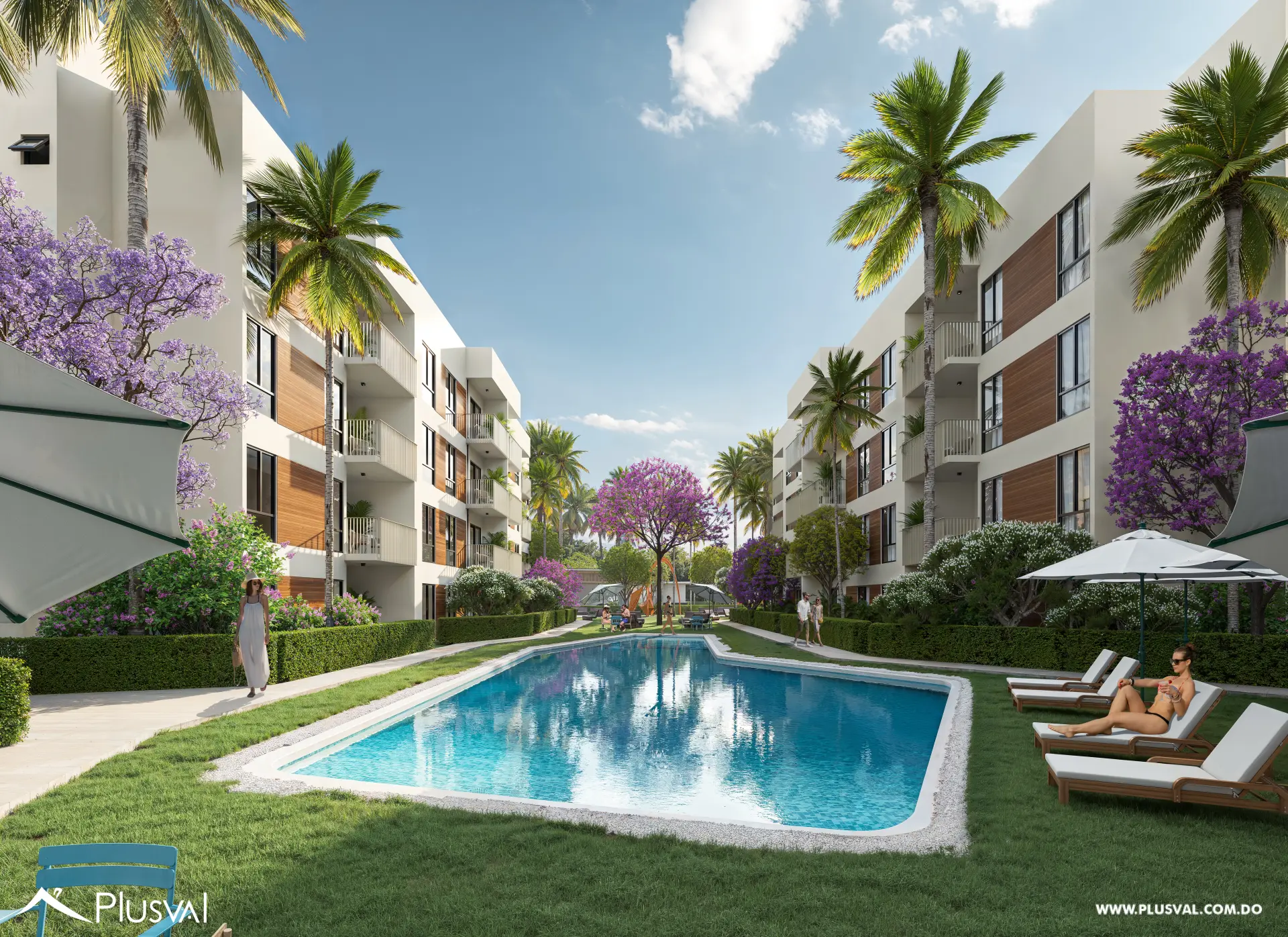 Apartamentos de 2 habitaciones con piscina en Punta Cana 501830