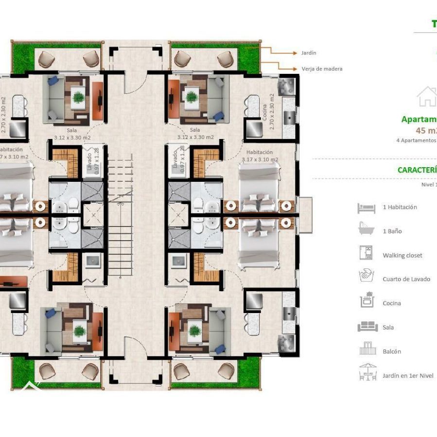 Apartamentos en la Jacobo Majluta con excelente área social 173635
