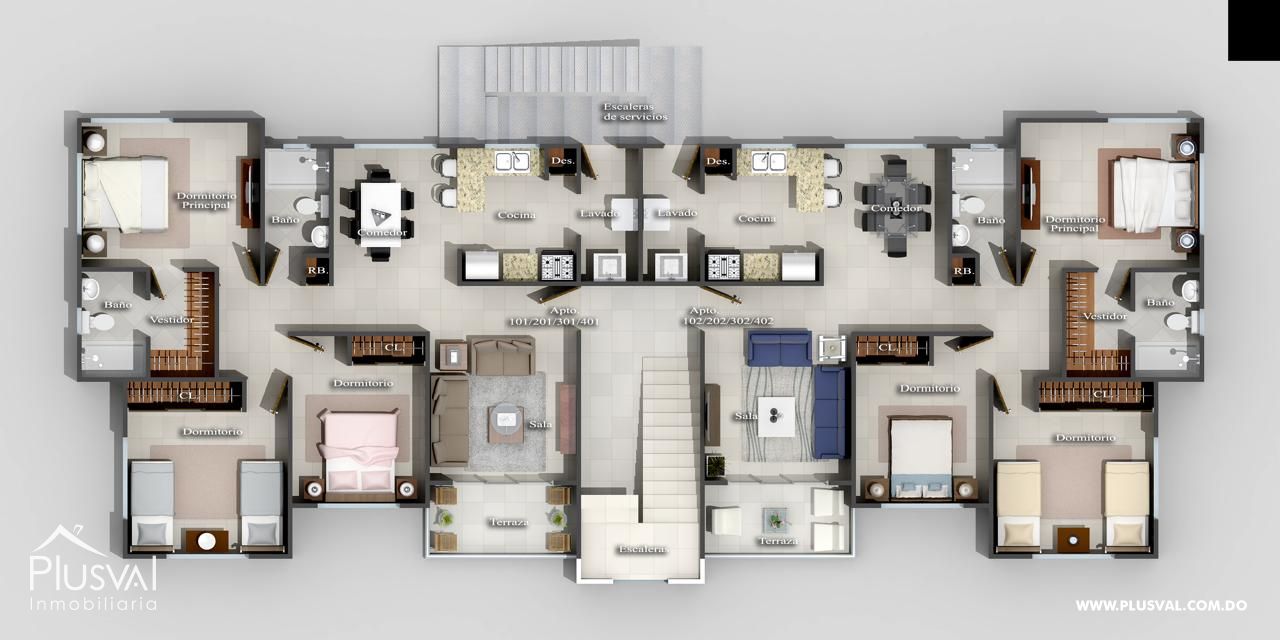 Apartamento en la autopista San Isidro 509466