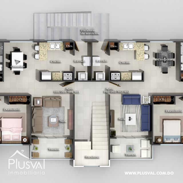Apartamento en la autopista San Isidro 509466