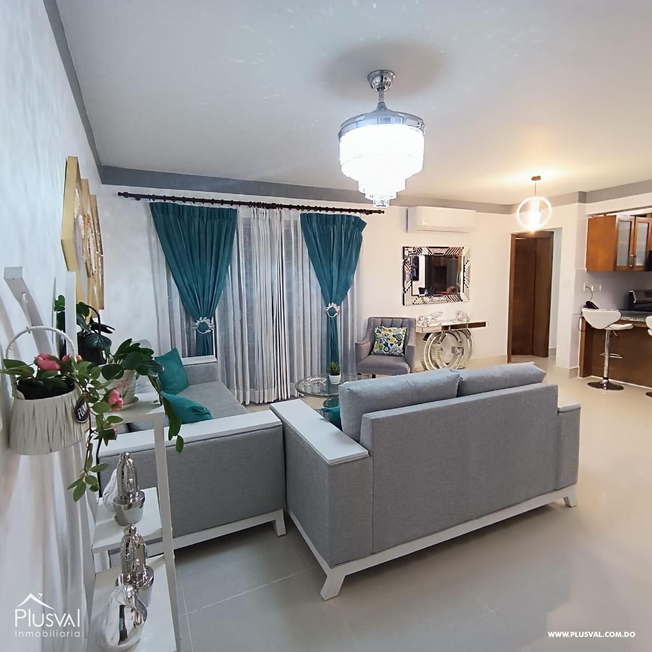 Hermoso y amplio apartamento totalmente amueblado. 383842