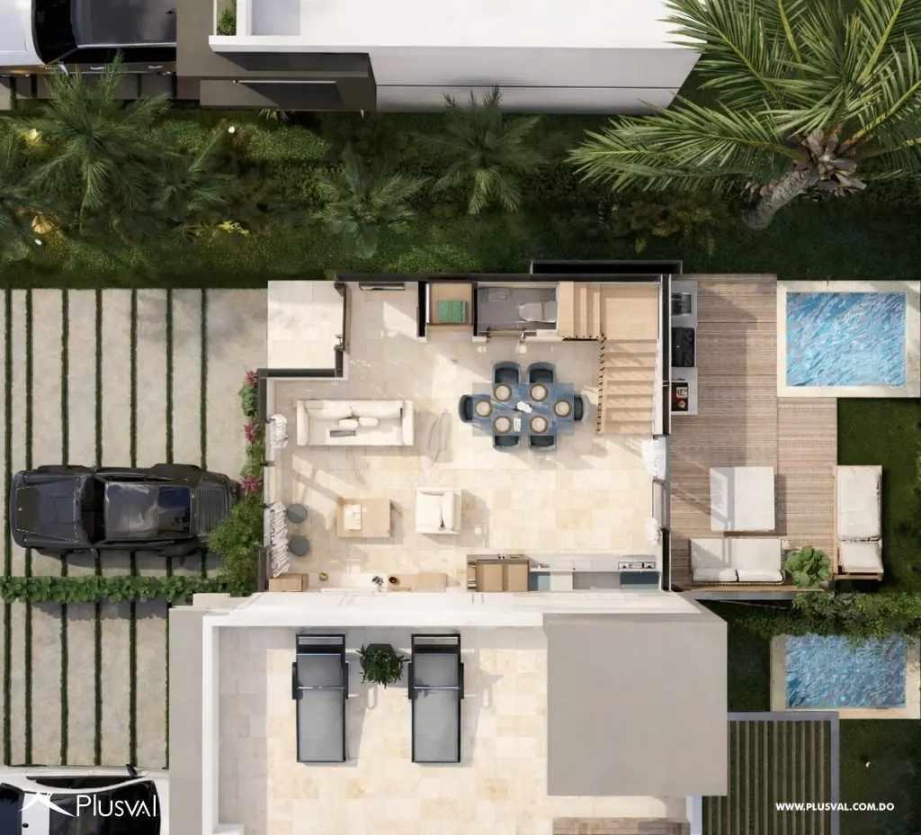 Vive en Paseo de Punta Cana | Casa de 2 Habitaciones con Patio y Terraza 511914