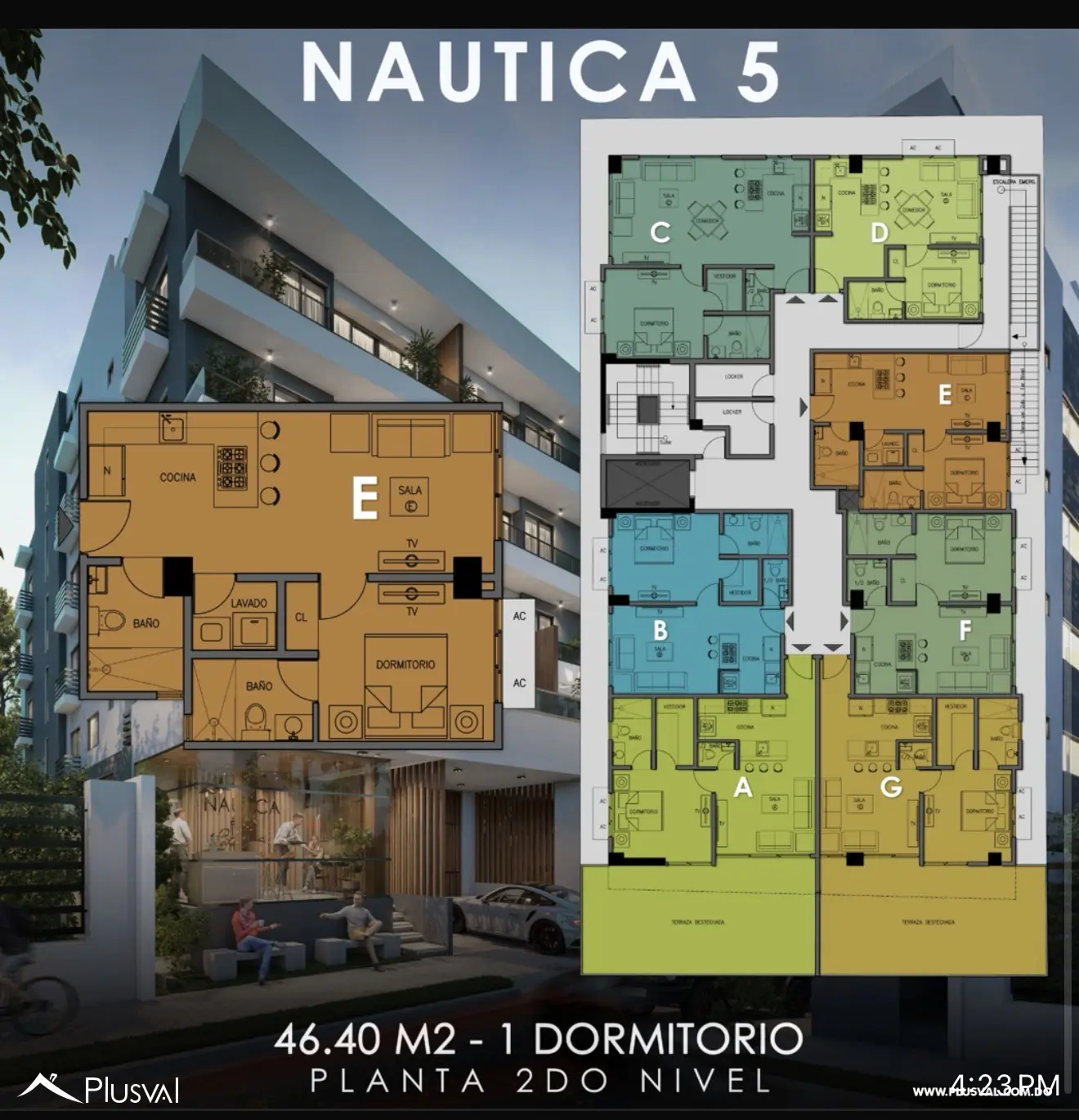 Apartamentos en planos, en venta, todos de 1 habitación 508894