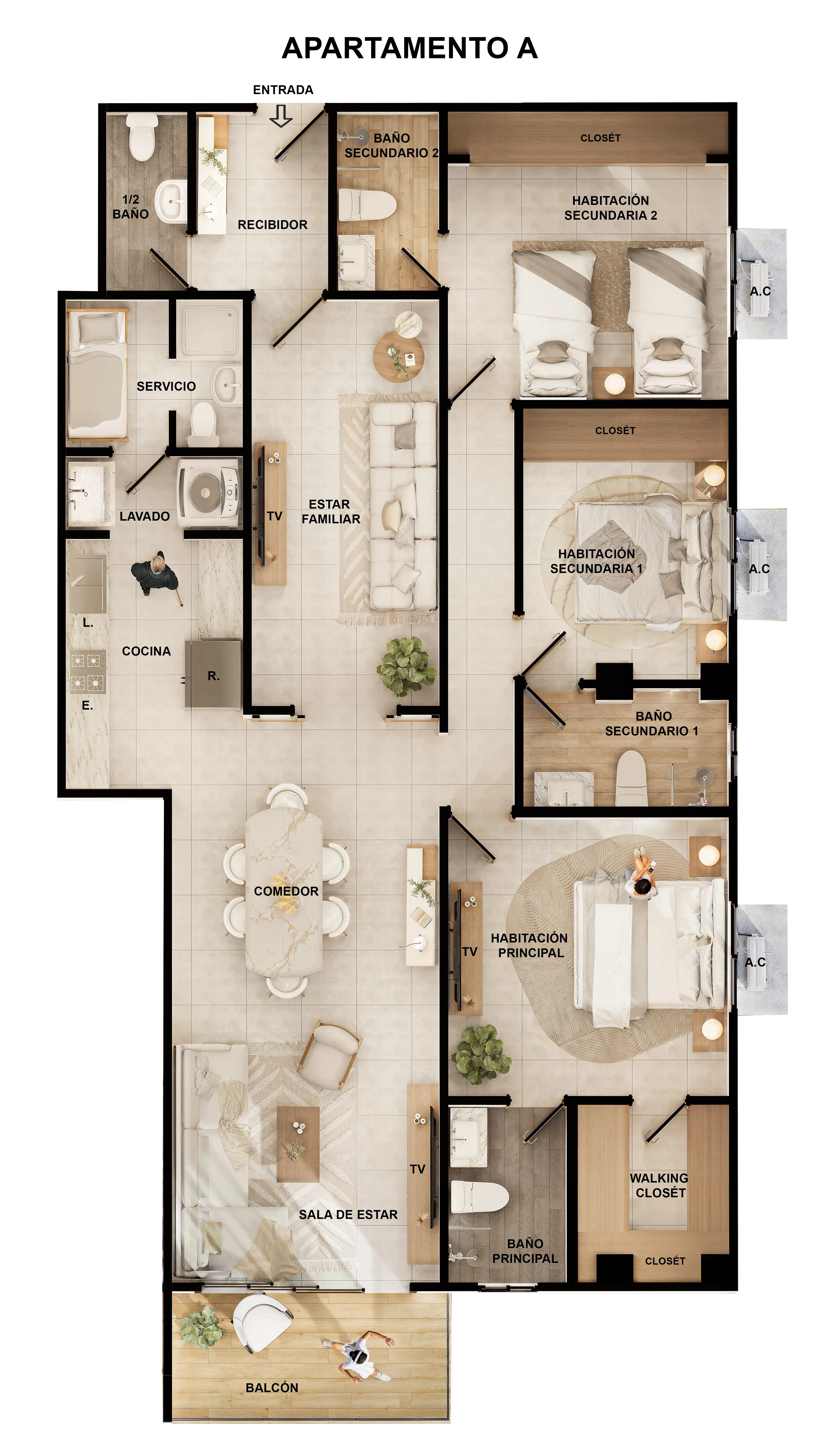 Proyecto de apartamentos en construcción en calle tranquila de Gazcue 490318