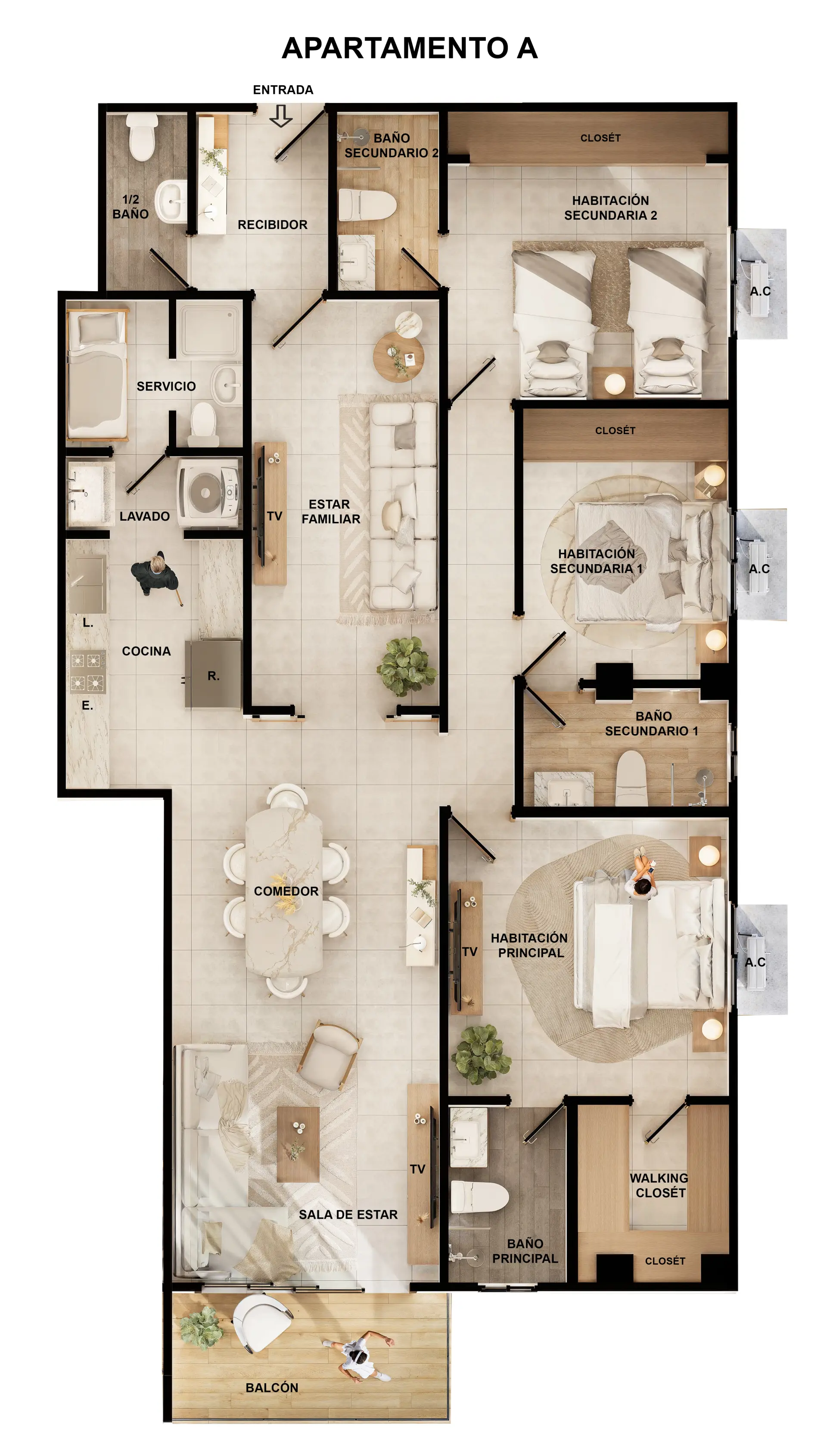 Proyecto de apartamentos en construcción en calle tranquila de Gazcue 490318