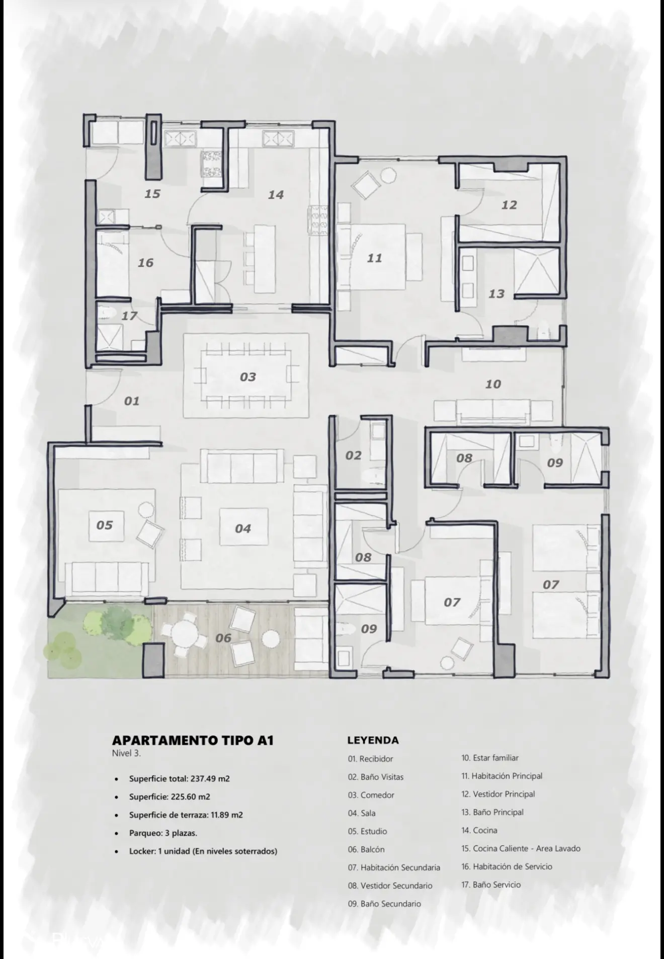 Apartamentos en venta de 3 habitaciones en Naco, dos por nivel, todos con estudio, family, balcón terraza y locker. 501368