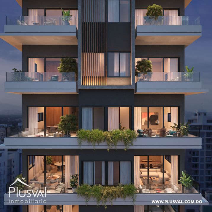 Espectacular torre en la mejor zona de Naco, con Apartamentos de 1 y 2 habitaciones. 194418