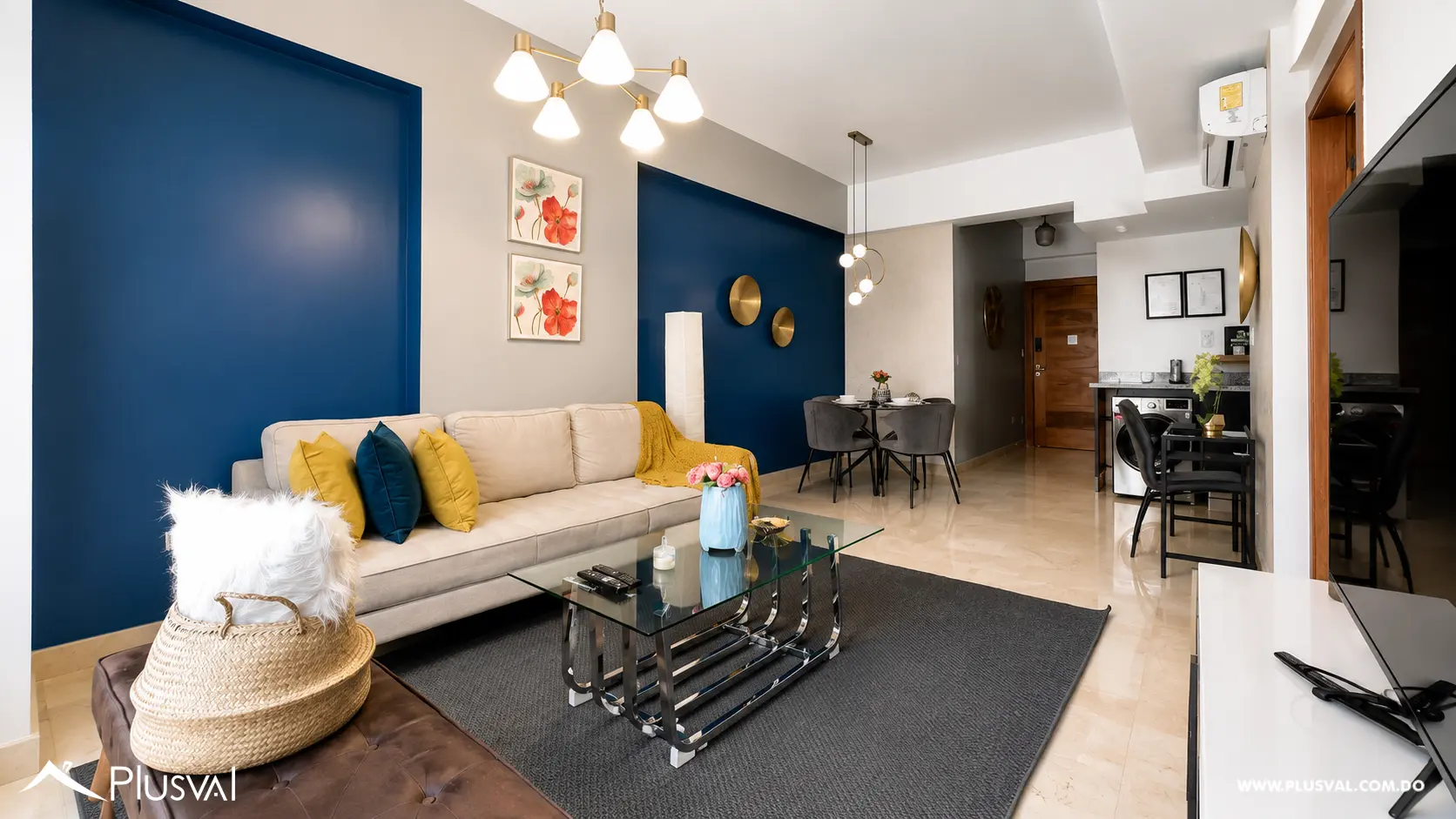 Alquiler de apartamento de 1 habitación completamente amueblado en Piantini 516255