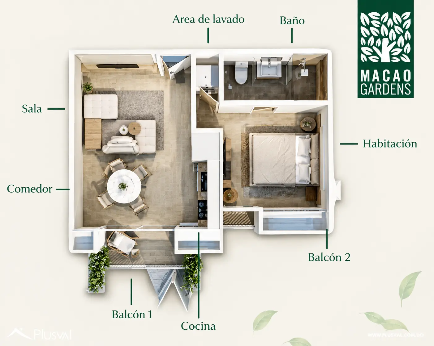 Increíbles apartamentos de 1 y 2 habitaciones a la venta en Macao 528080